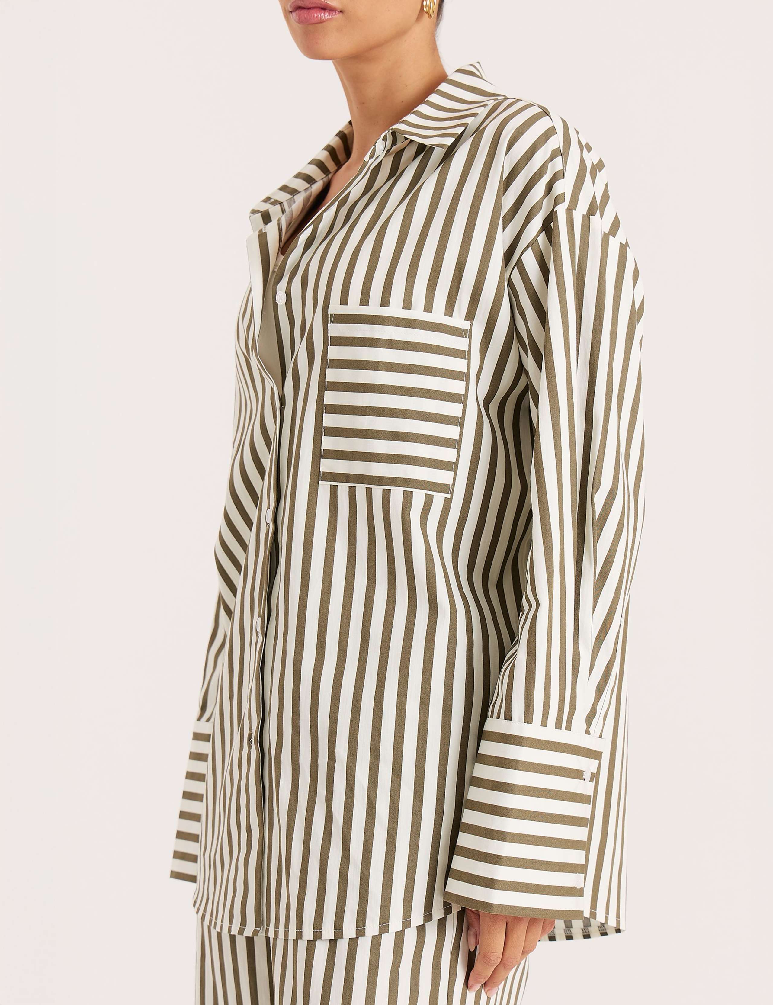 Pure Cotton Striped Collared Relaxed Shirt 3 of 4