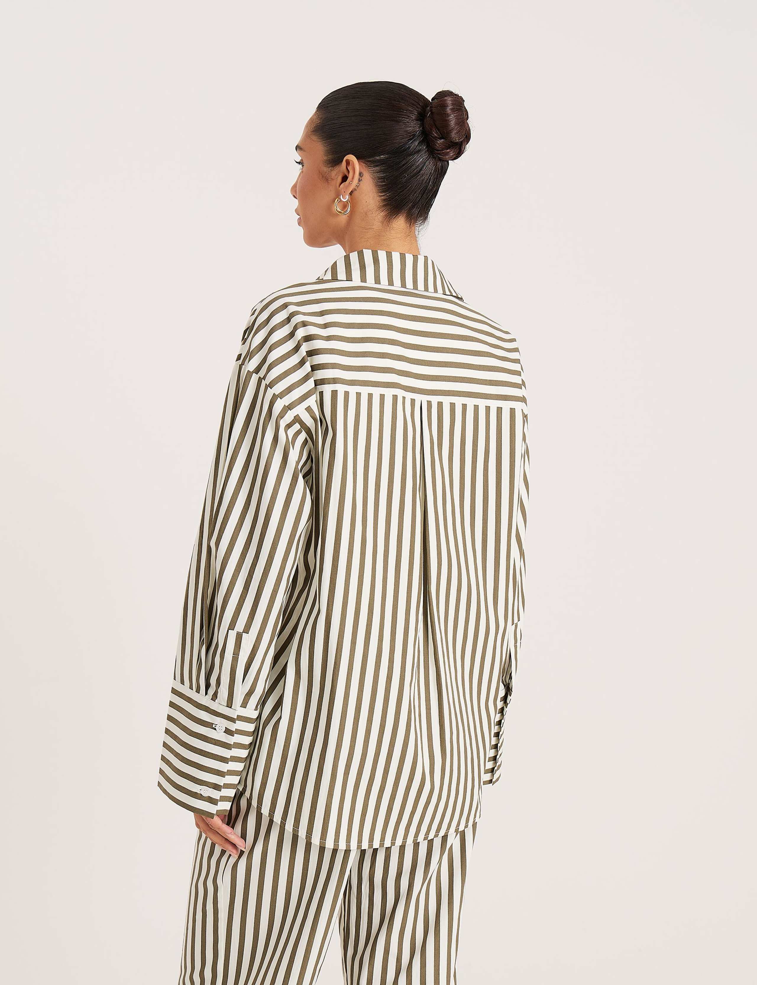 Pure Cotton Jessie Striped Collared Relaxed Shirt 4 of 4