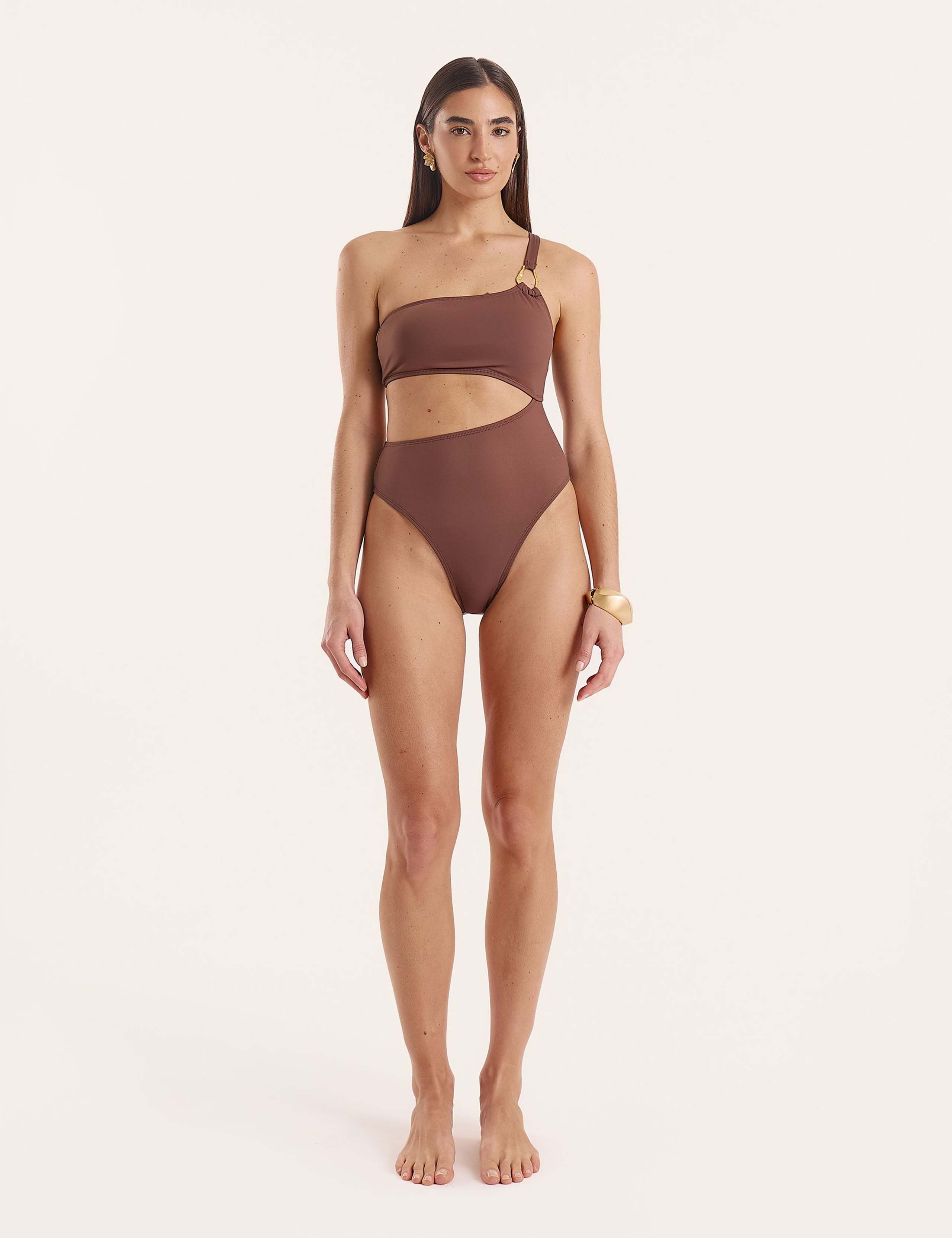 Macy Cut Out One Shoulder Swimsuit 2 of 5