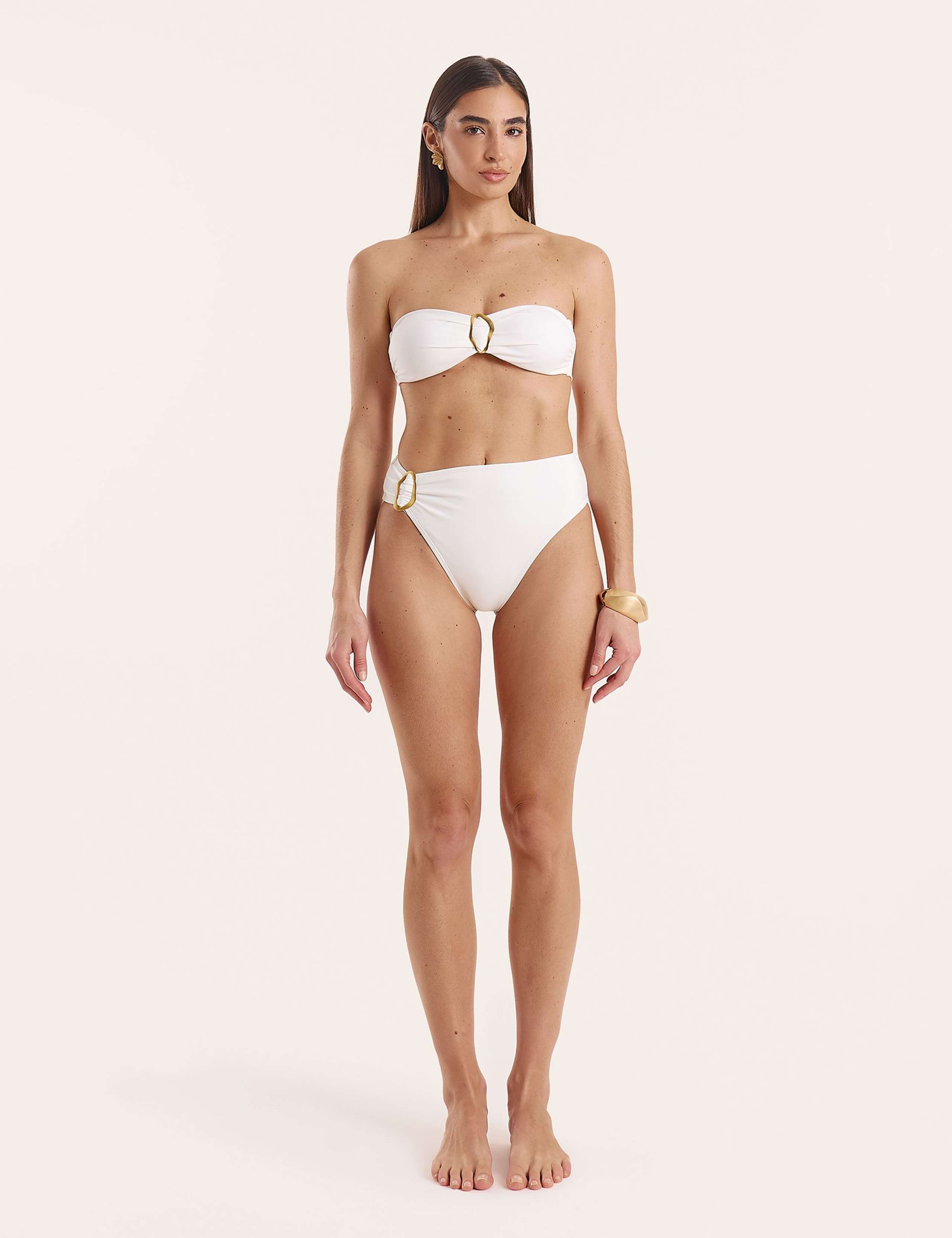 Lavinia Wired Padded Ring Detail Bandeau Bikini Top 2 of 4