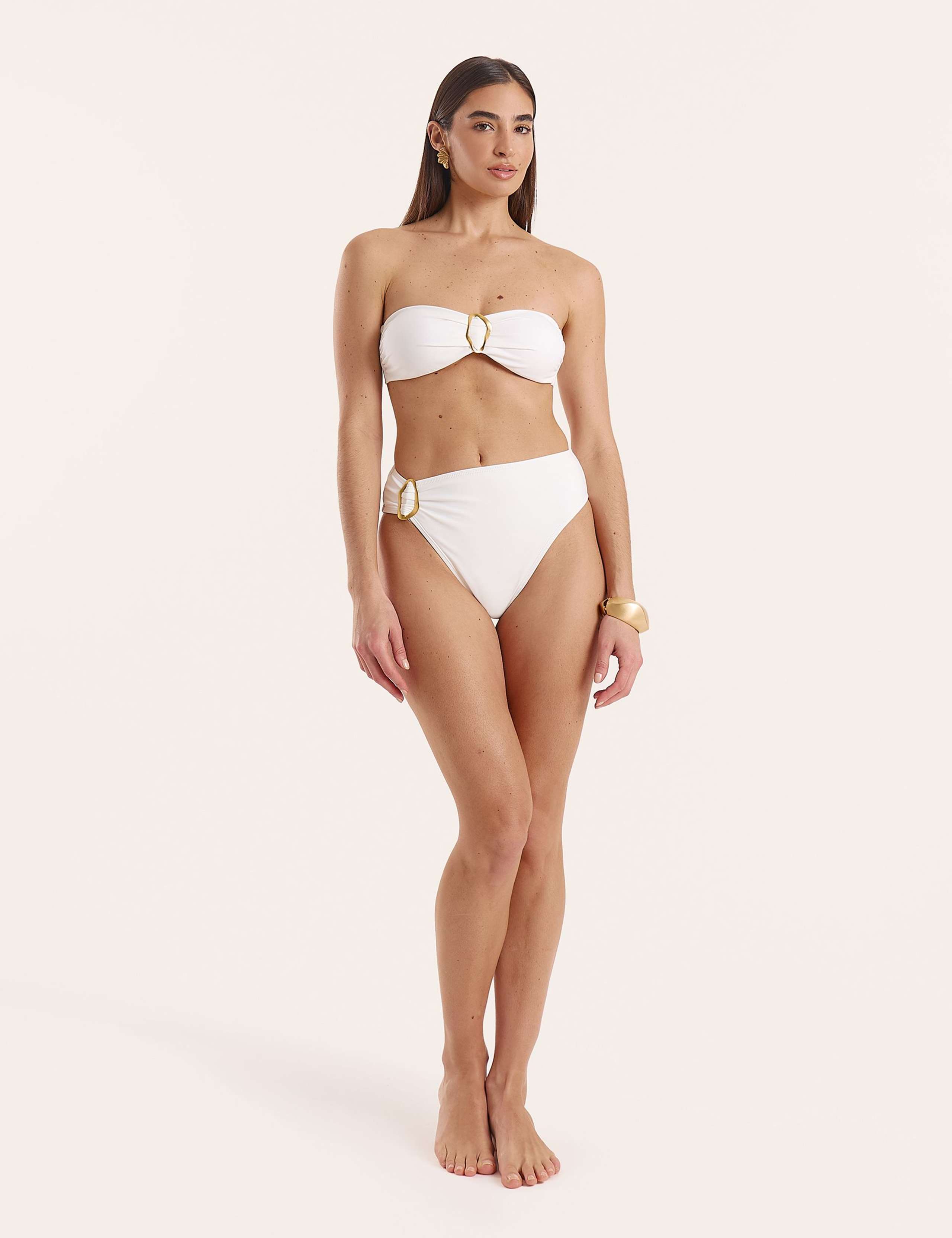 Lavinia Wired Padded Ring Detail Bandeau Bikini Top 3 of 4