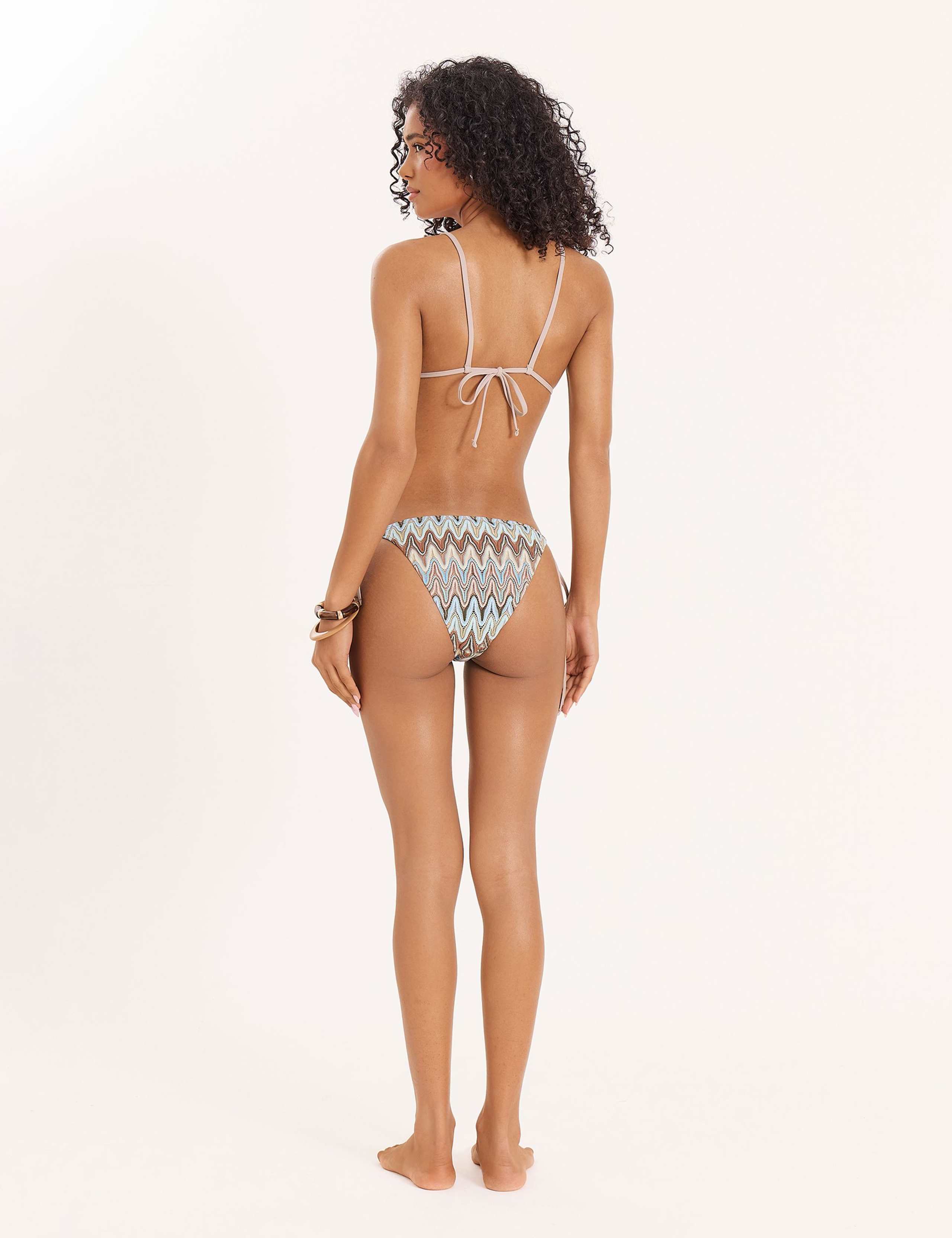 Textured Printed High Leg Bikini Bottoms 4 of 4