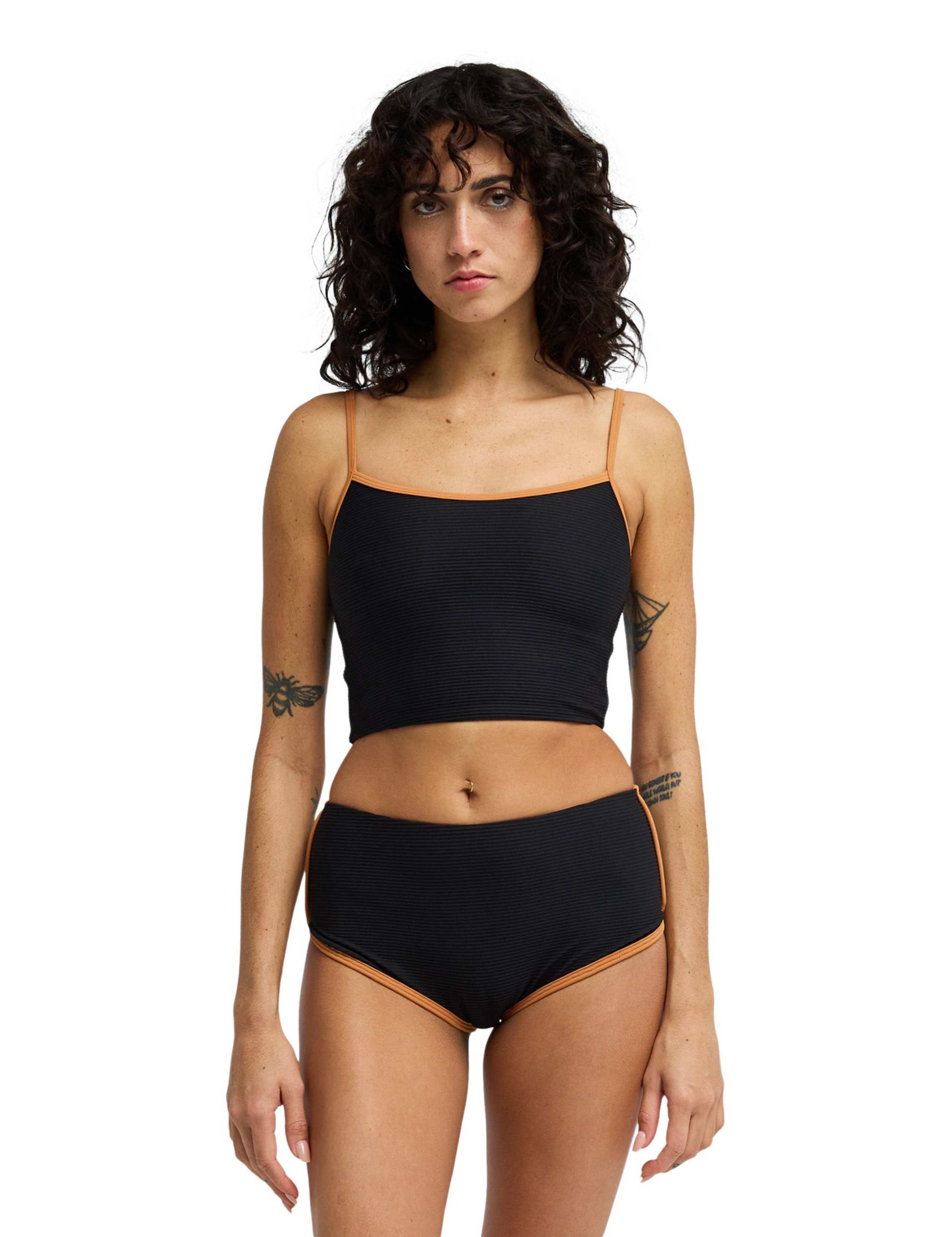 Tanlines Textured Contrast Trim Swim Shorts 1 of 4