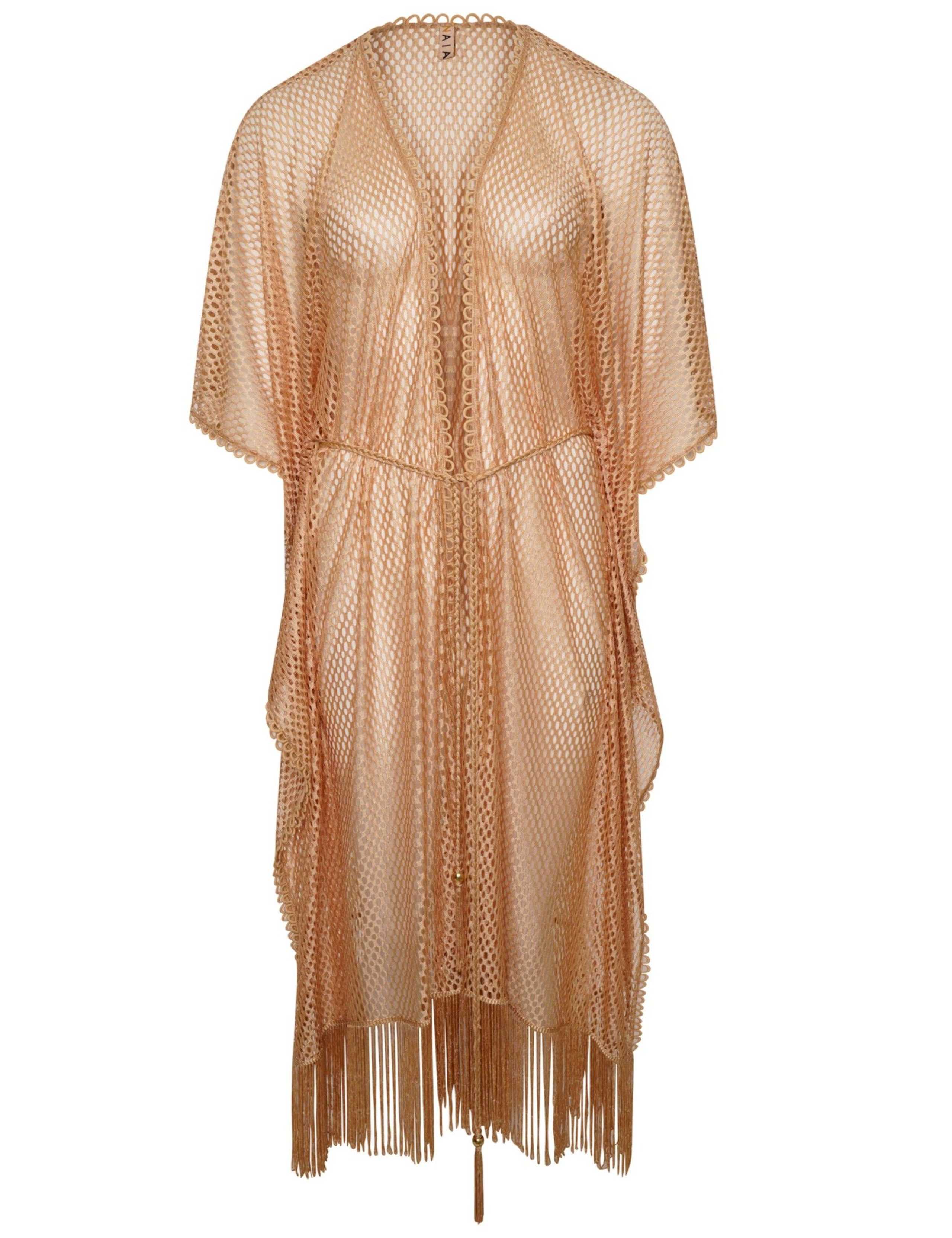 Tie Waist Midaxi Kaftan Dress 2 of 2