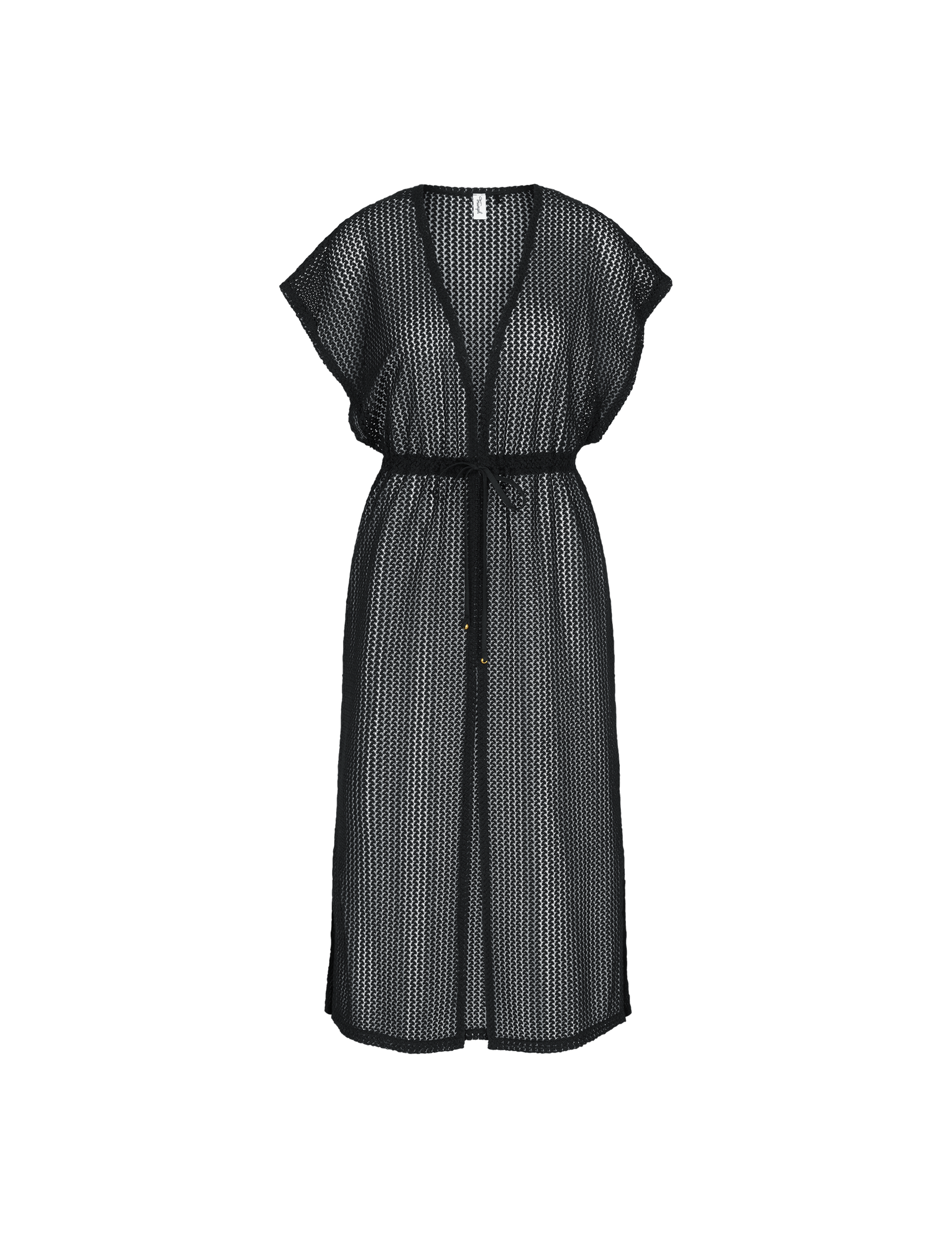 Crochet V-Neck Kimono Beach Dress 2 of 5