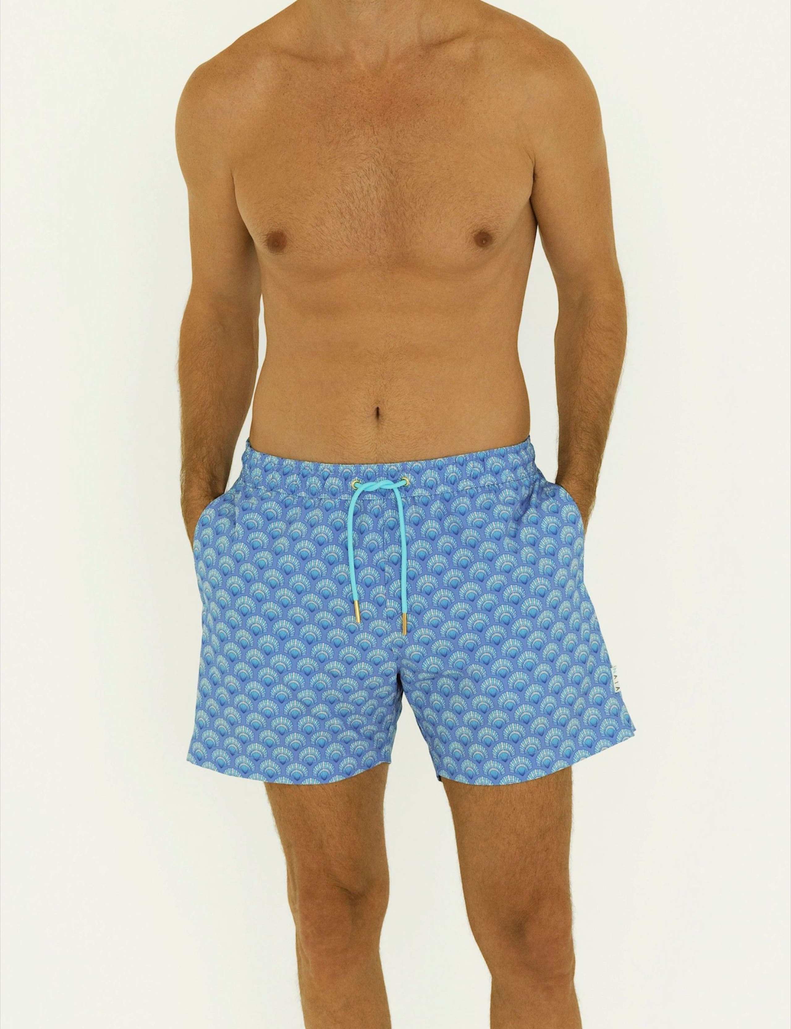 Pocketed Shell Print Swim Shorts 3 of 5