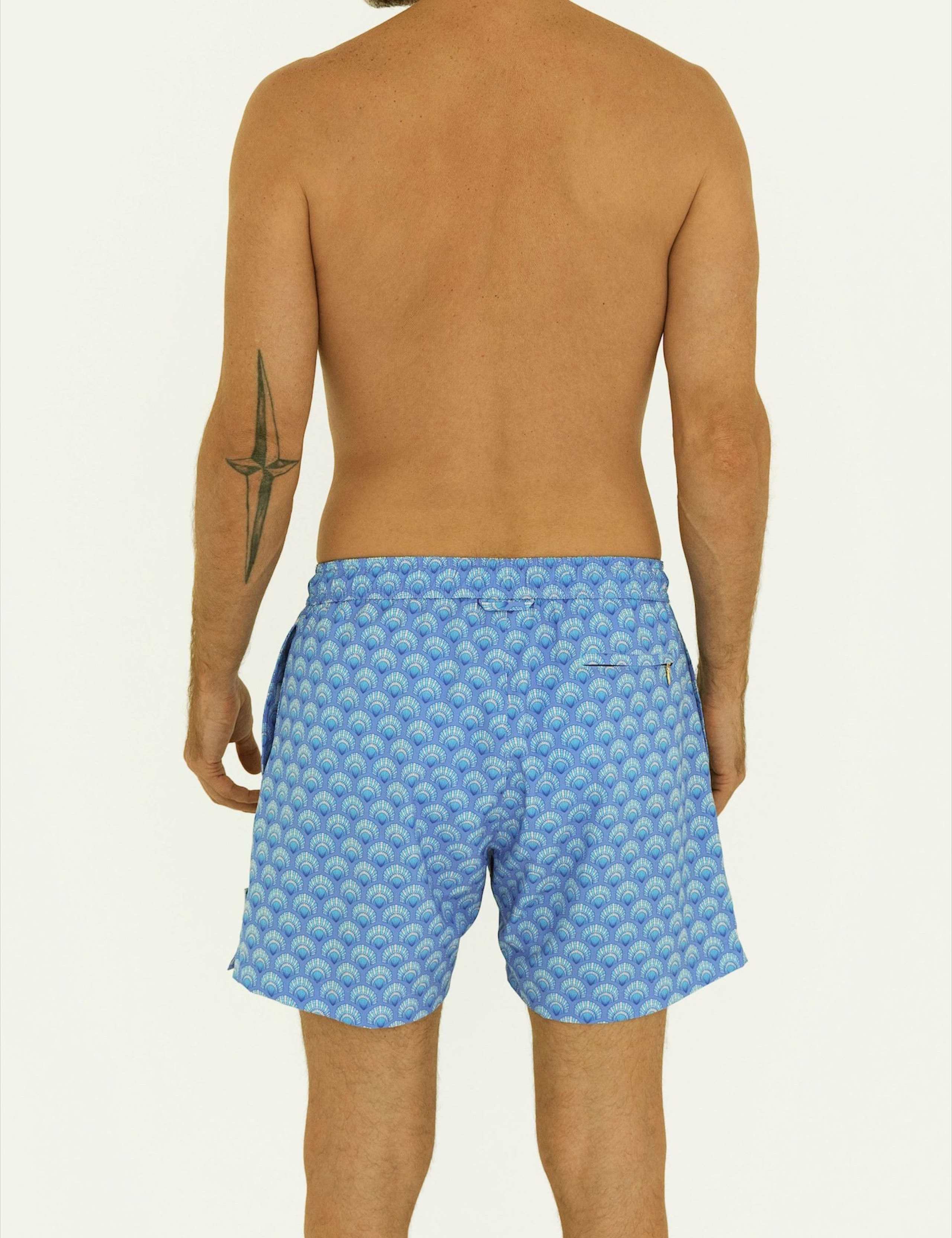 Pocketed Shell Print Swim Shorts 4 of 5
