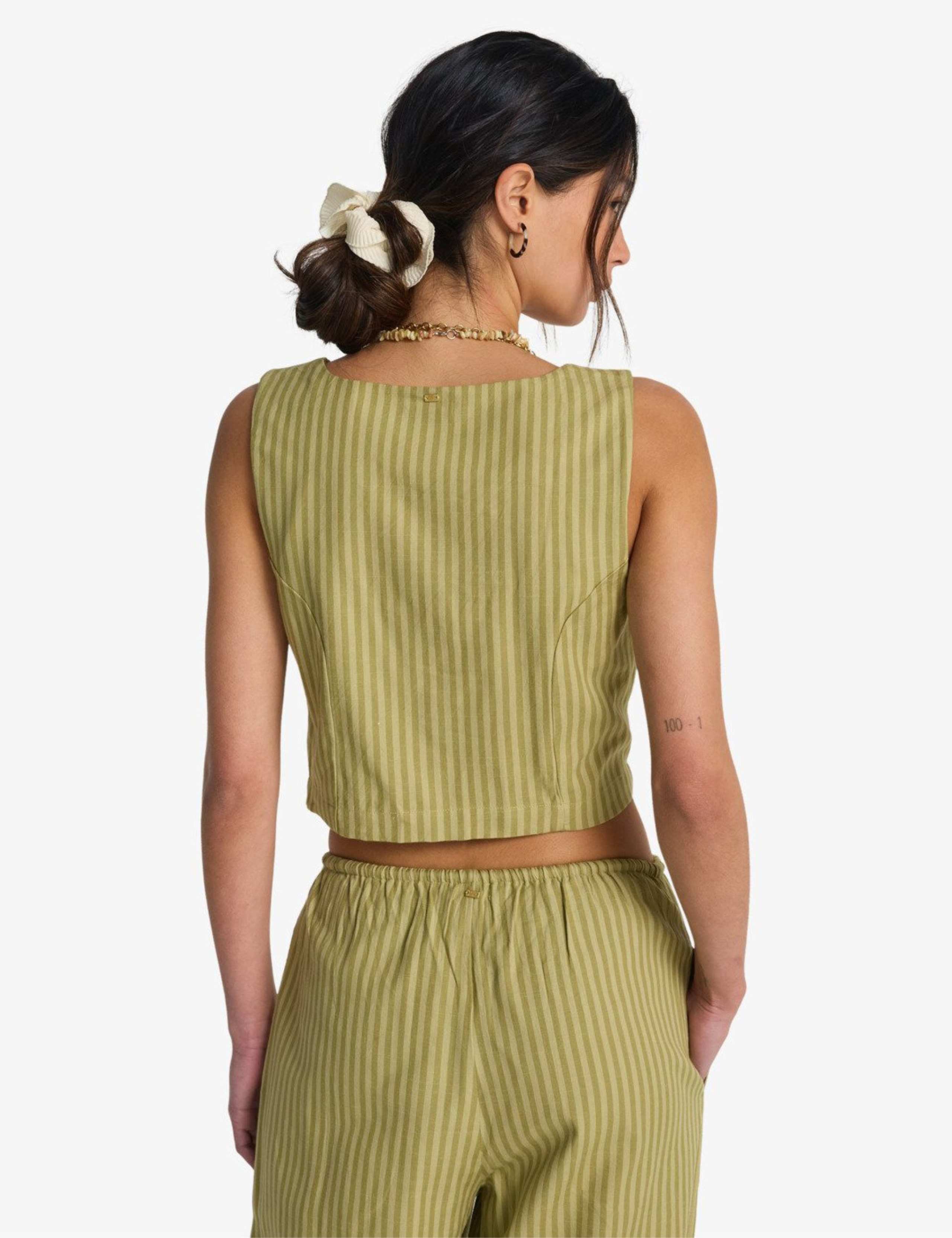 Another Wave Cotton Rich Cropped Vest Top 2 of 5