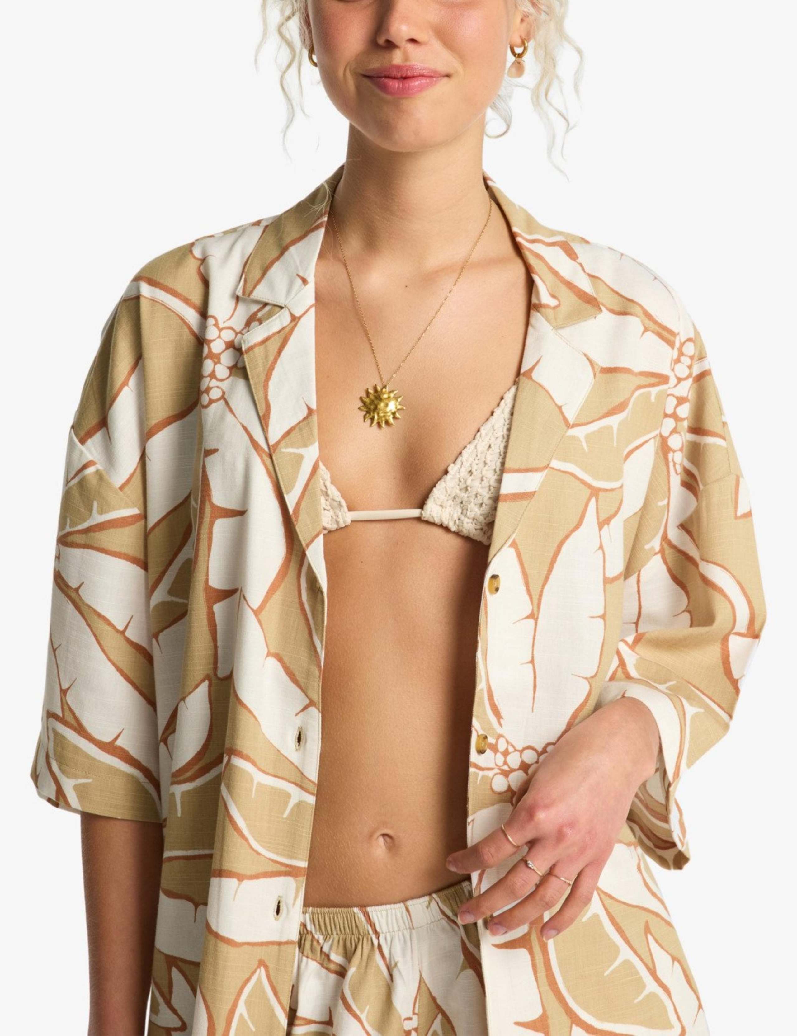 Beach Side Cotton Rich Floral Beach Shirt 3 of 4