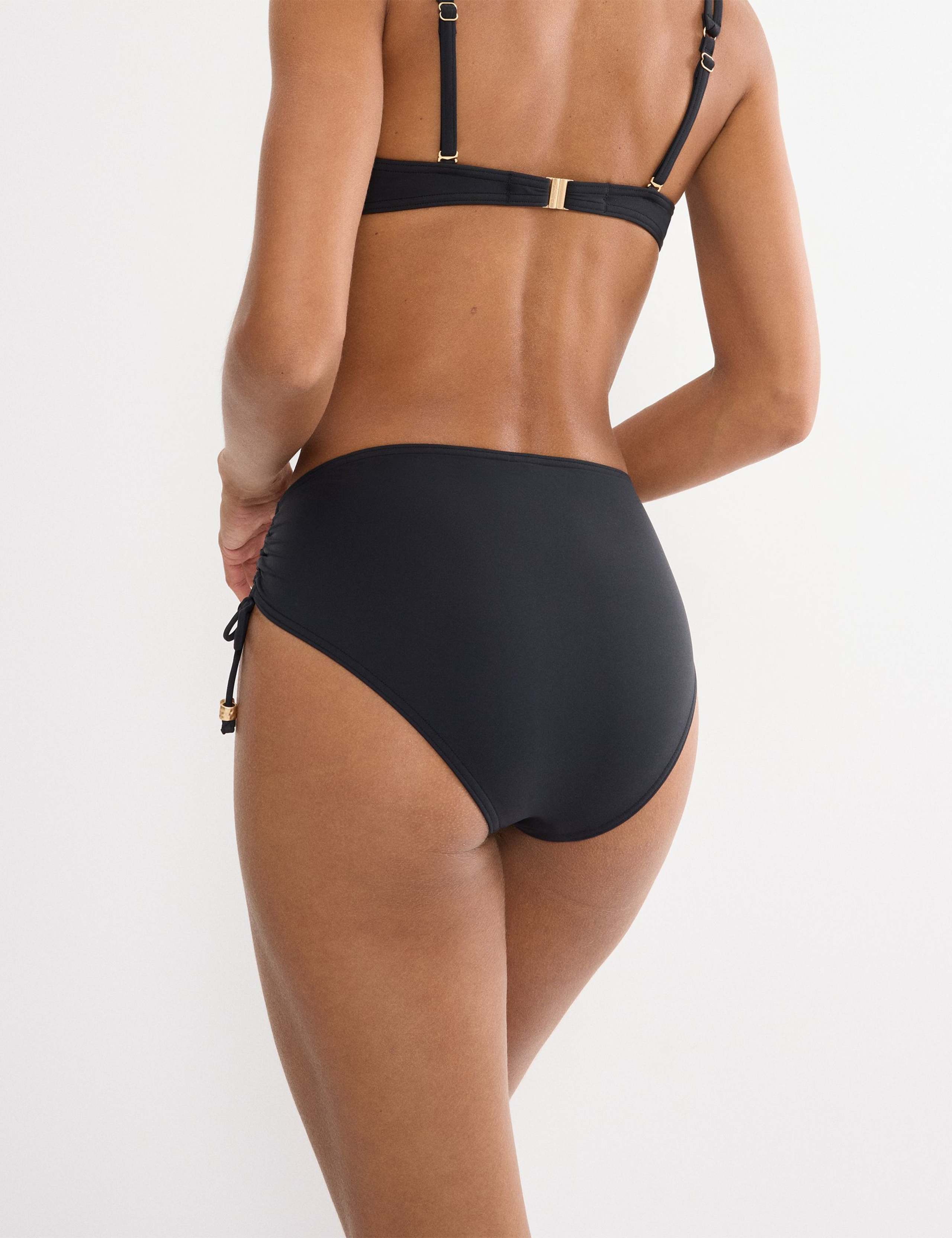 Summer Twist Ruched High Leg Bikini Bottoms 3 of 4