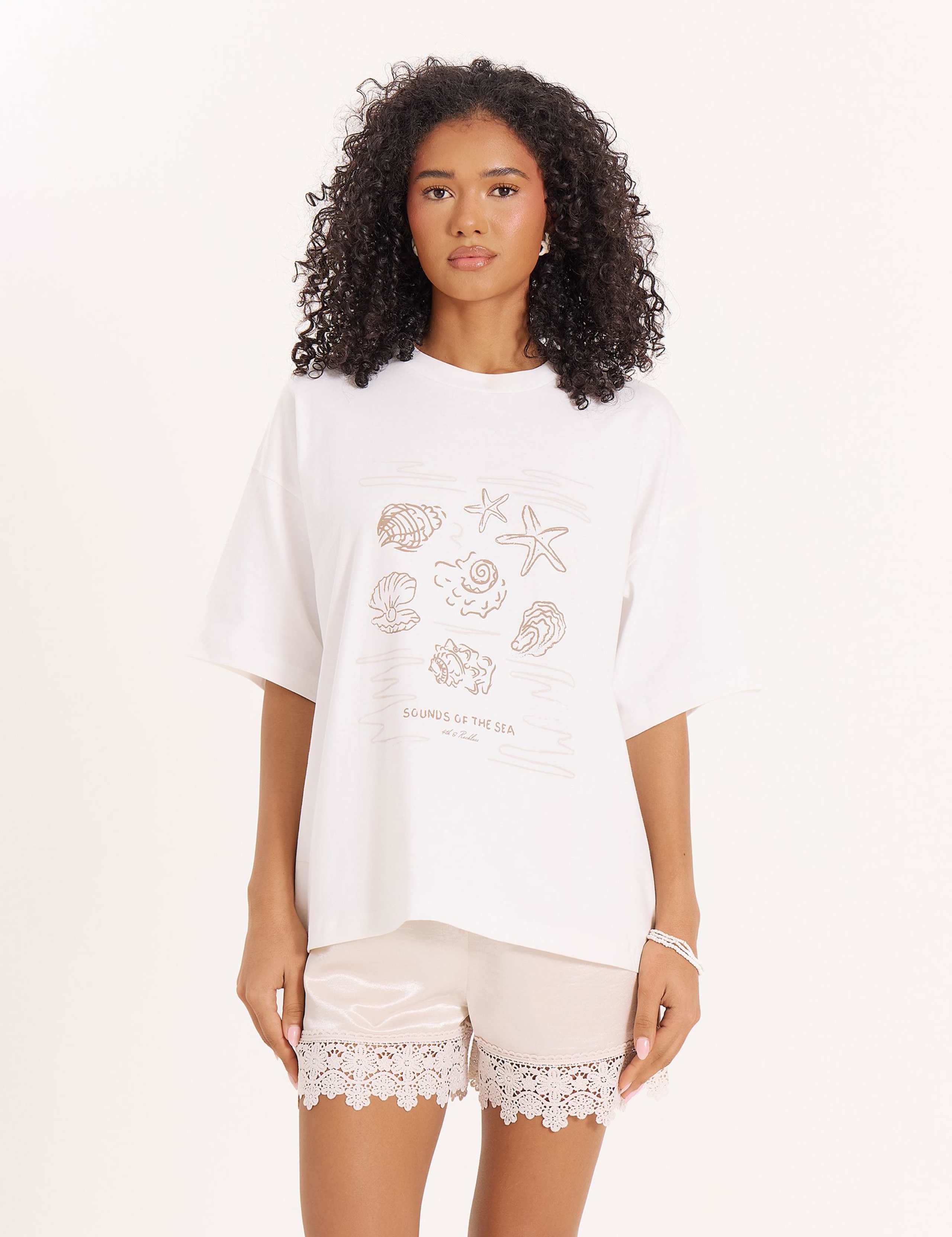 Pure Cotton Shell Print Relaxed T-Shirt 3 of 6