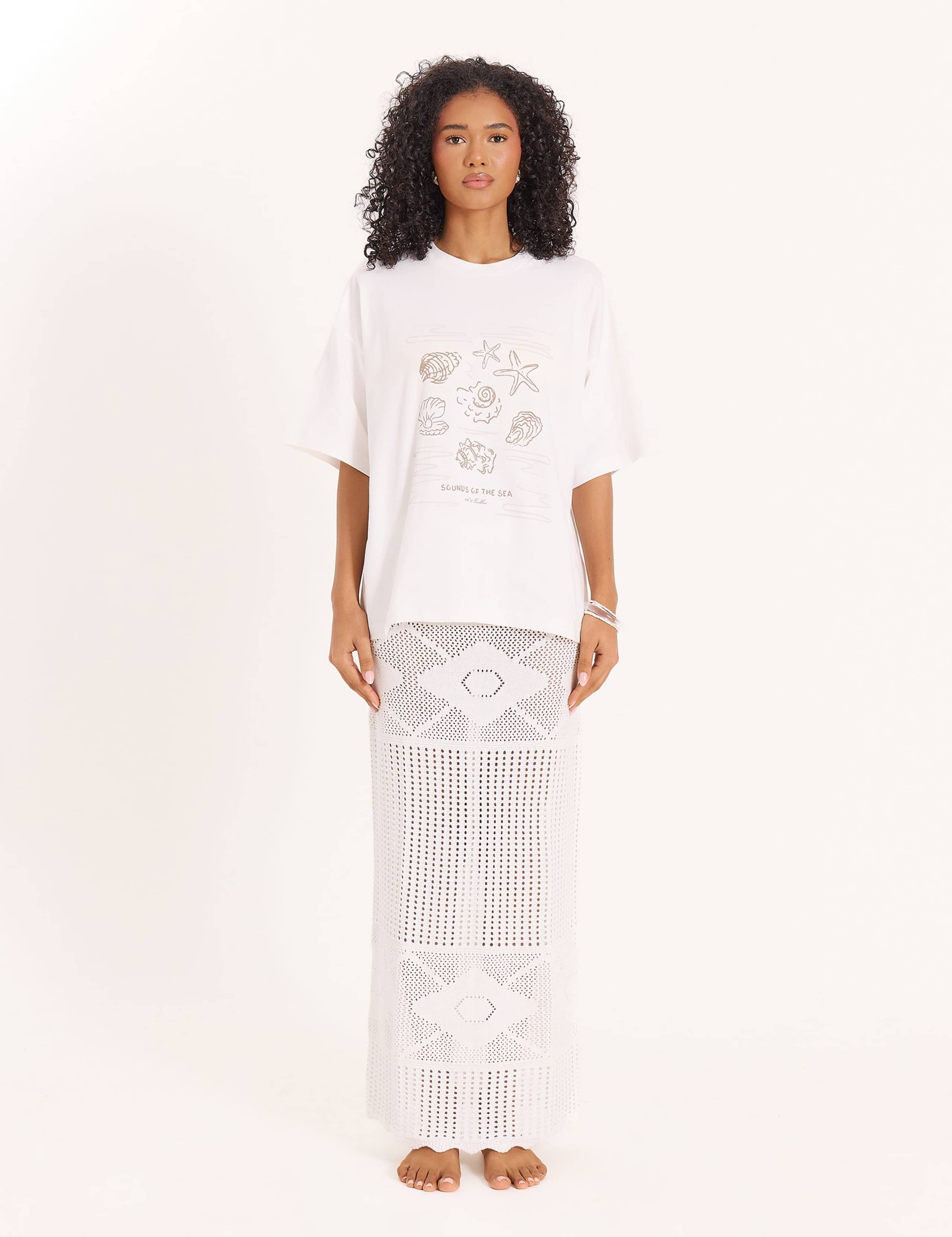 Pure Cotton Knitted Maxi Beach Skirt 3 of 8