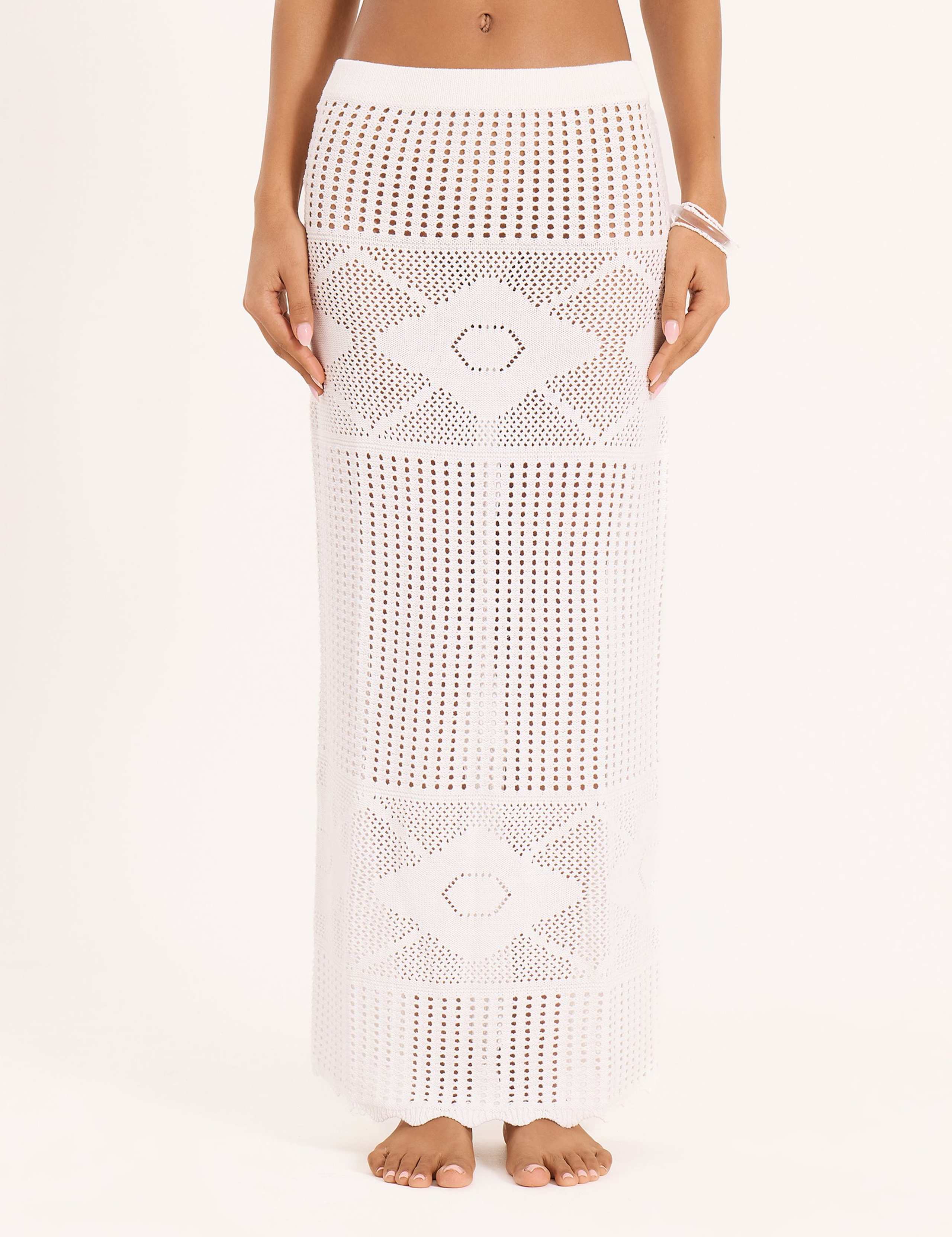 Pure Cotton Knitted Maxi Beach Skirt 5 of 8