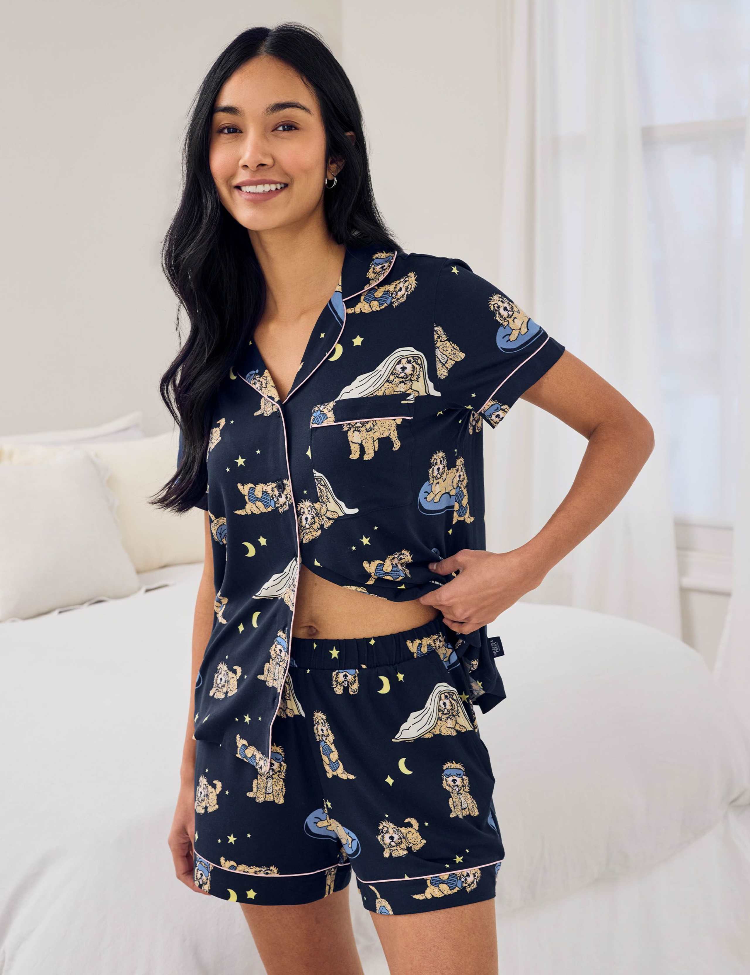 Cockapoo Snooze Dog Print Short Pyjama Set 6 of 6