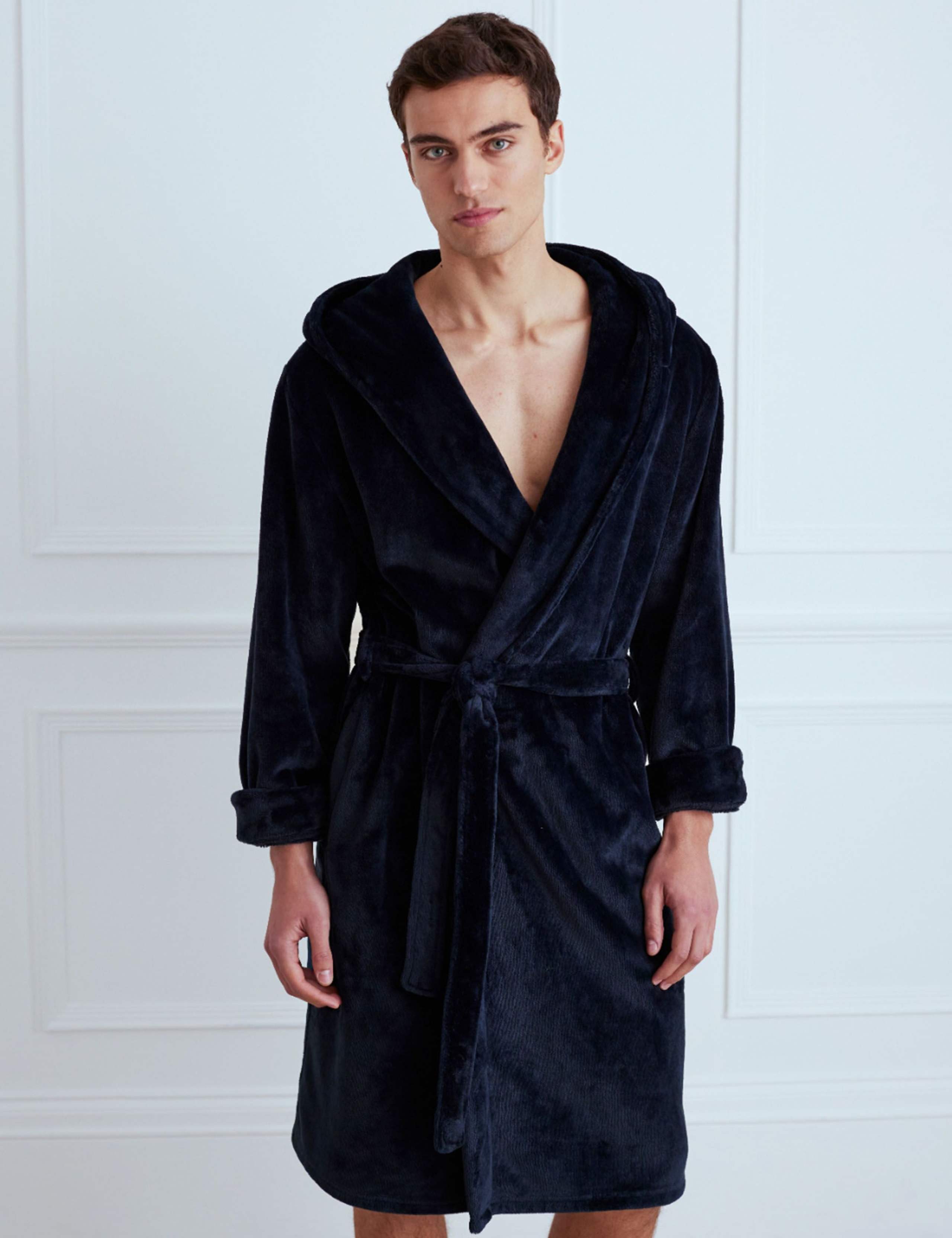 Fleece Hooded Dressing Gown 2 of 4