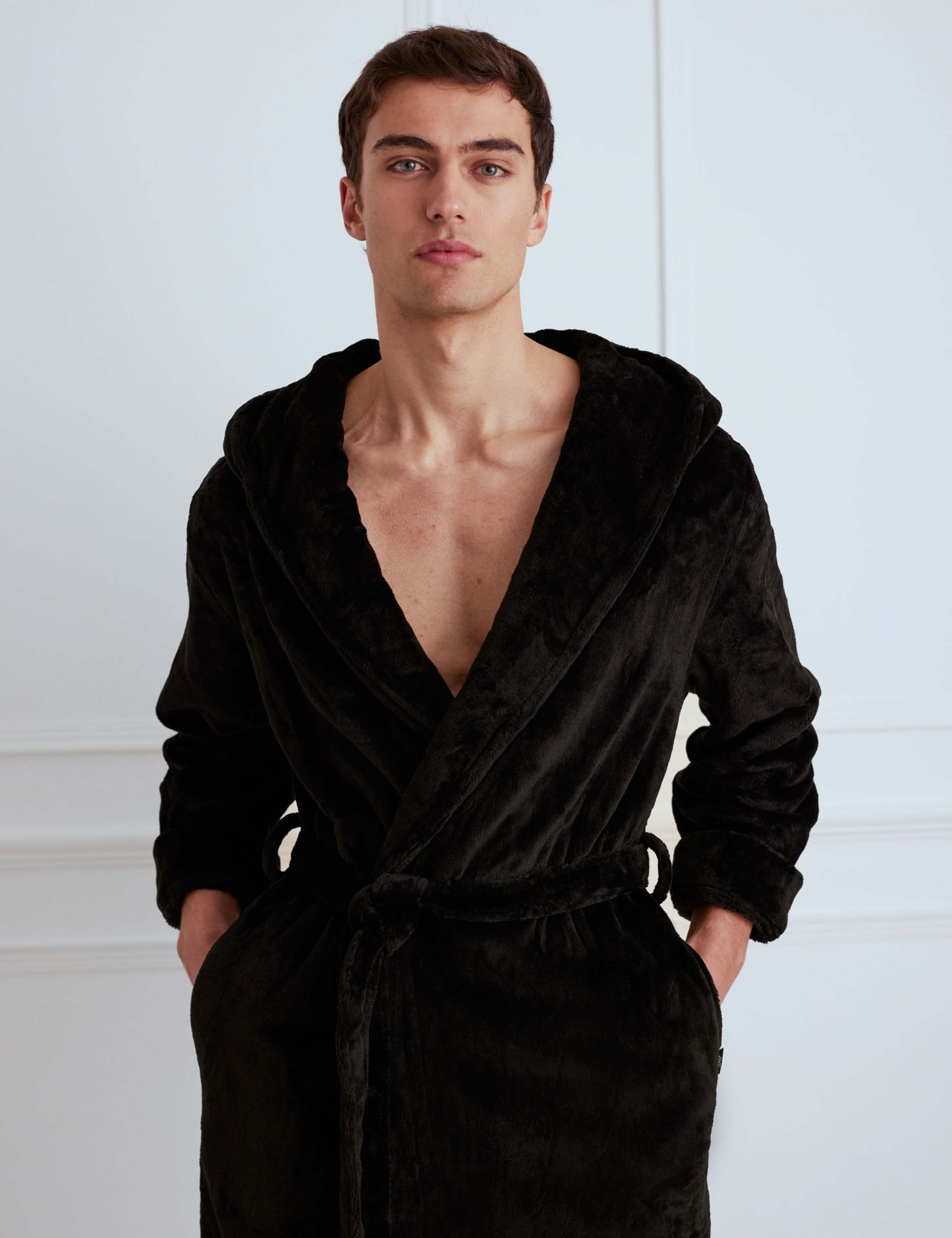 Fleece Hooded Dressing Gown 2 of 4