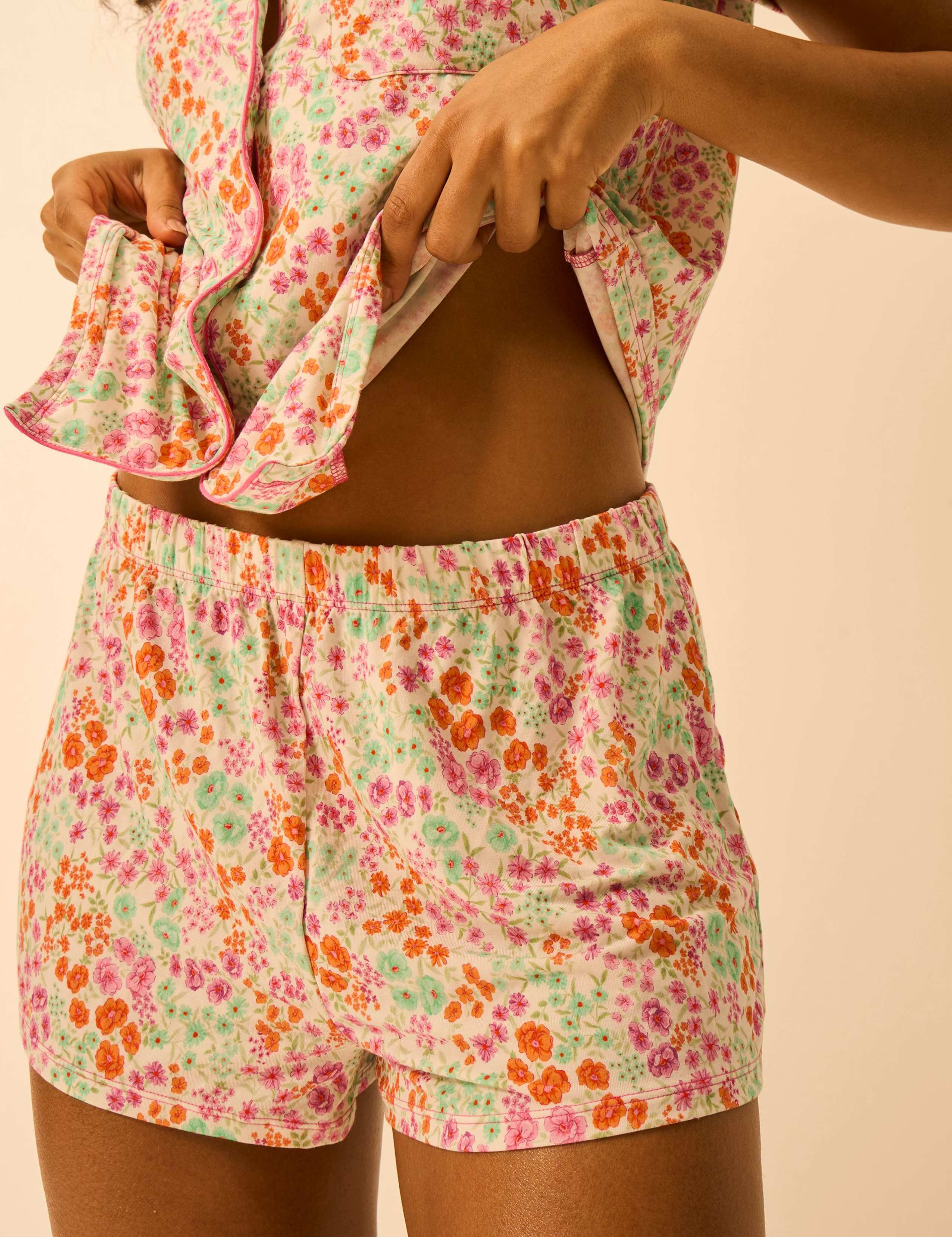 Modal Rich Floral Shortie Set 4 of 4