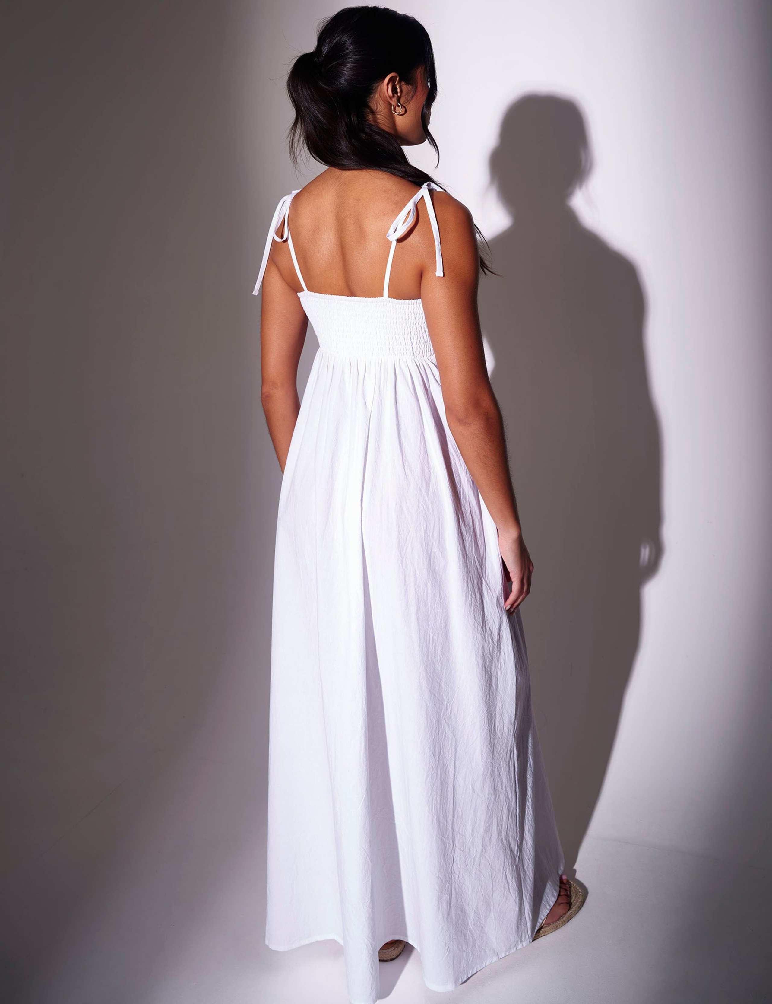 Pure Cotton Embroidered V-Neck Maxi Dress 2 of 4