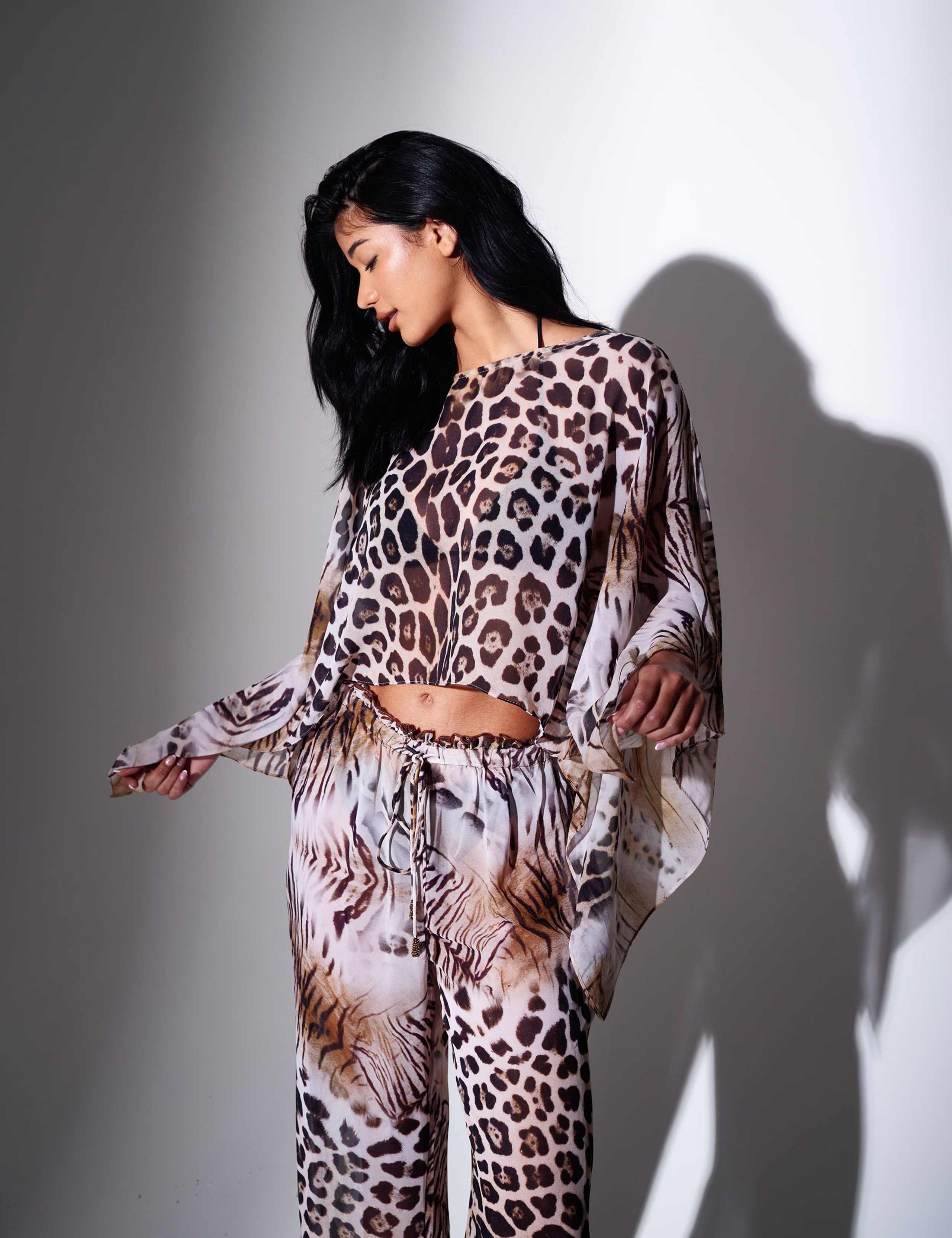 Leopard Print Beach Trousers 3 of 4