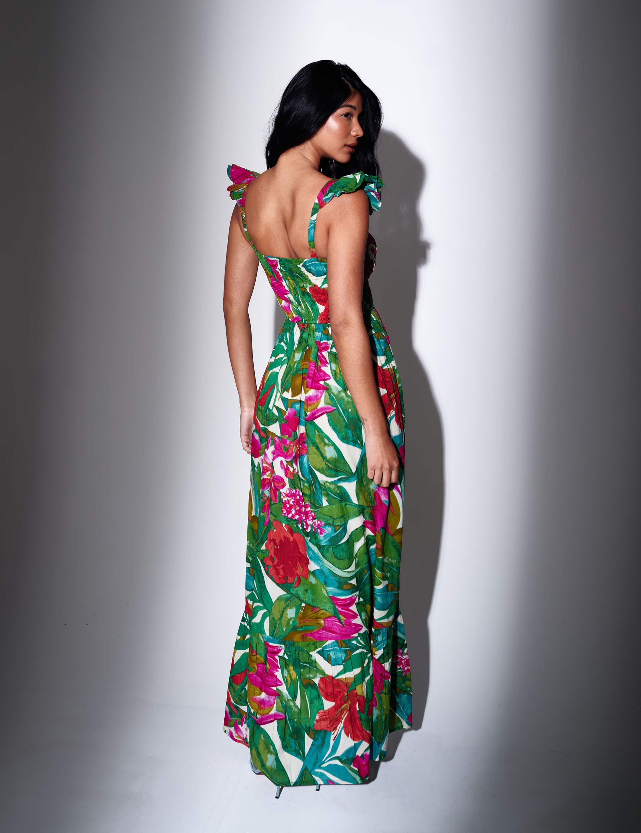 Pure Cotton Floral Square Neck Maxi Dress 2 of 4