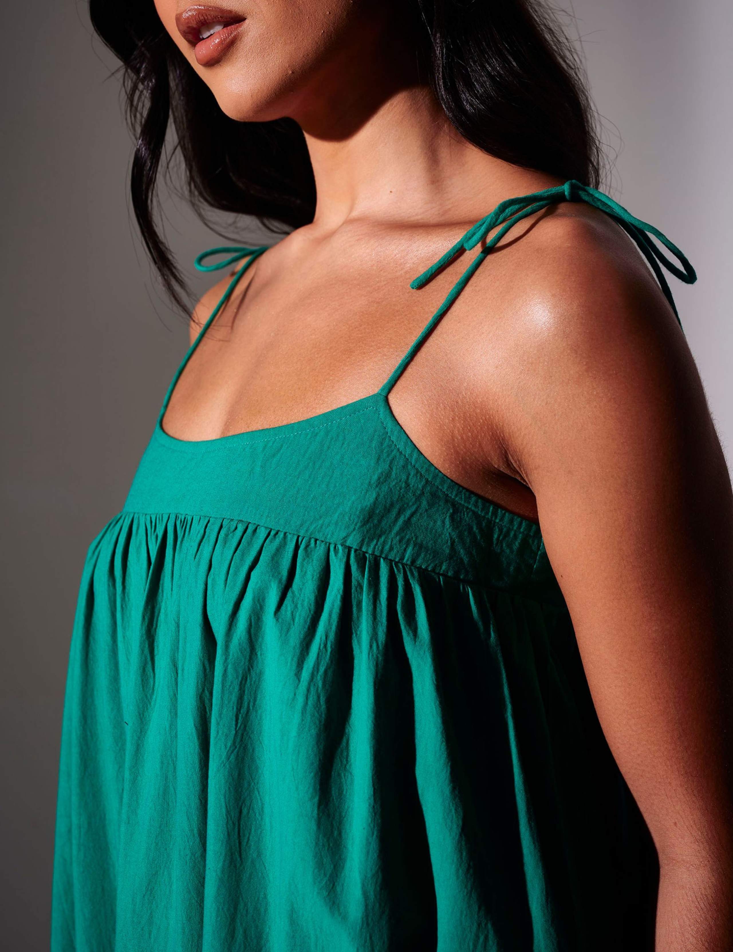 Pure Cotton Square Neck Maxi Tiered Dress 4 of 4