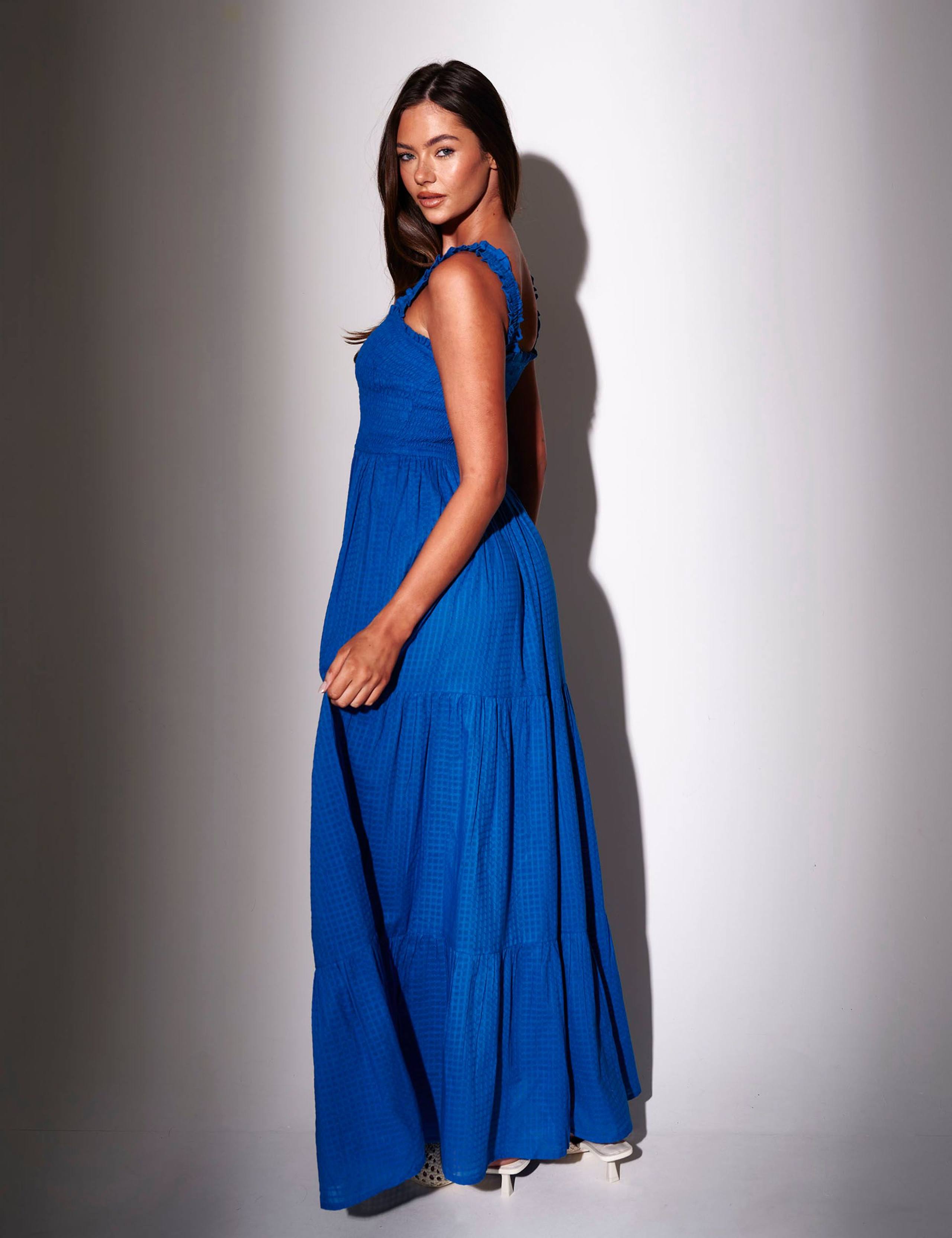 Pure Cotton Square Neck Tiered Maxi Dress 2 of 4