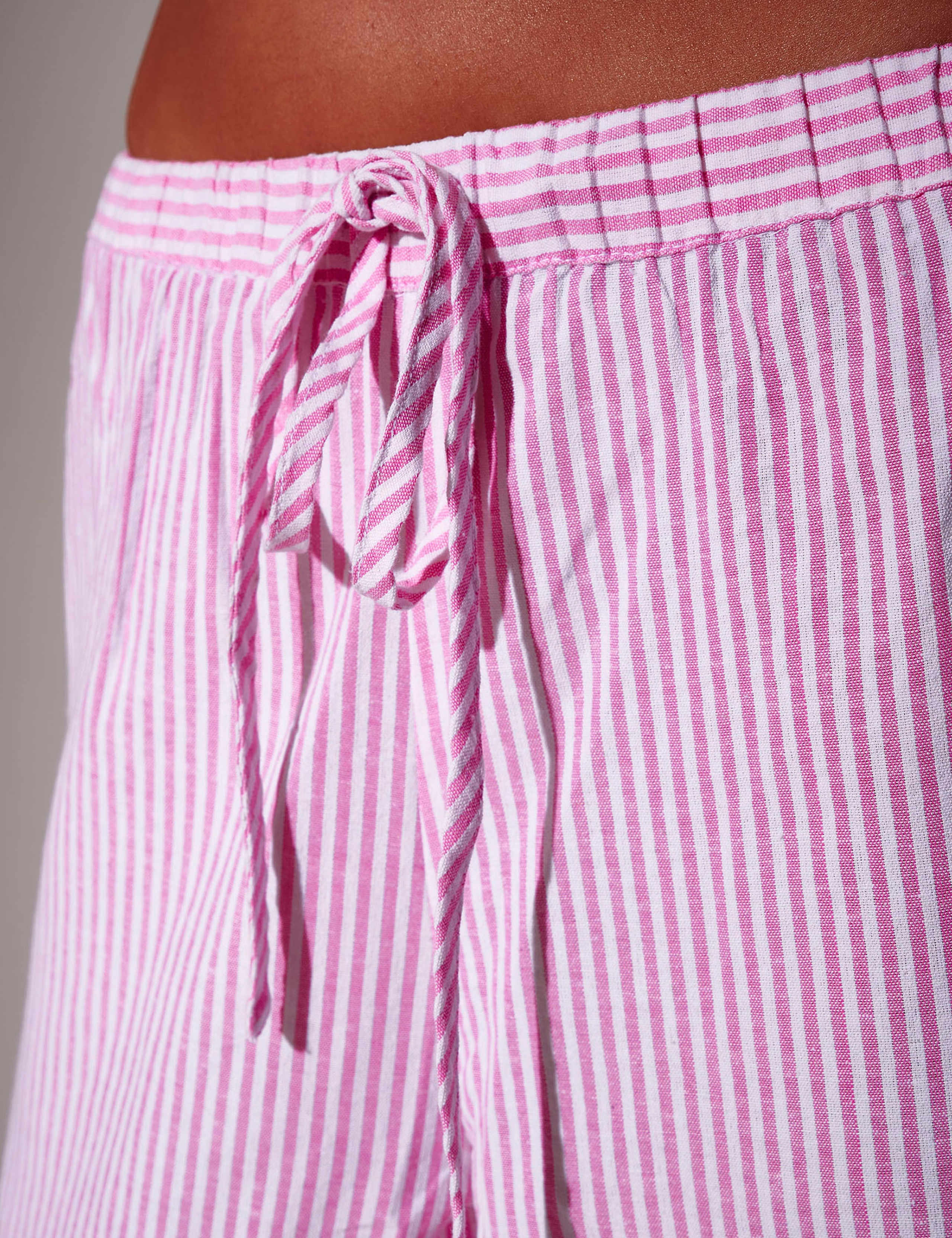 Cotton Blend Striped Deep Cuff Trousers 6 of 7