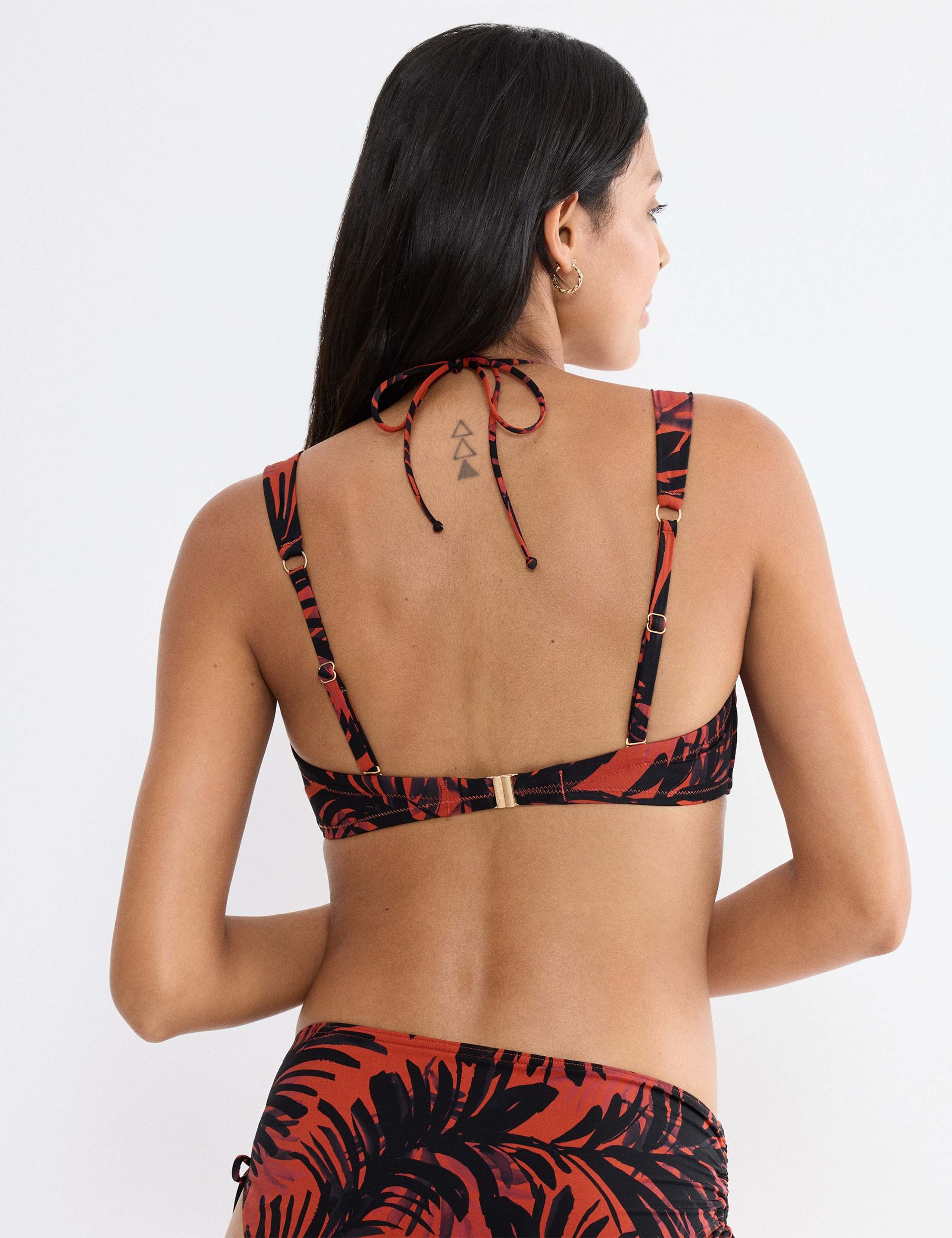 Summer Palm Printed Padded Bikini Top (B-DD) 4 of 4