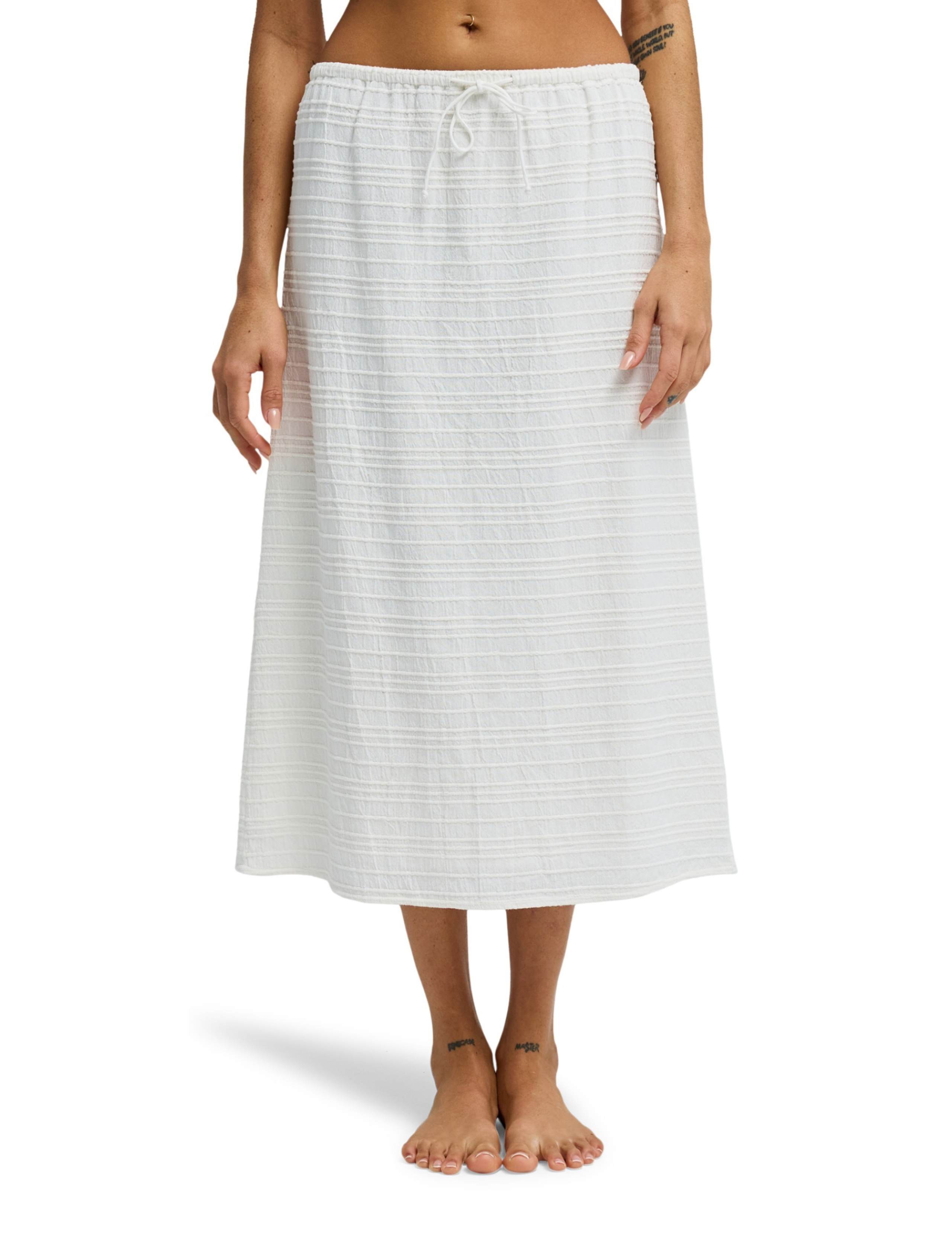 Your Call Pure Cotton Textured Maxi Skirt 2 of 4