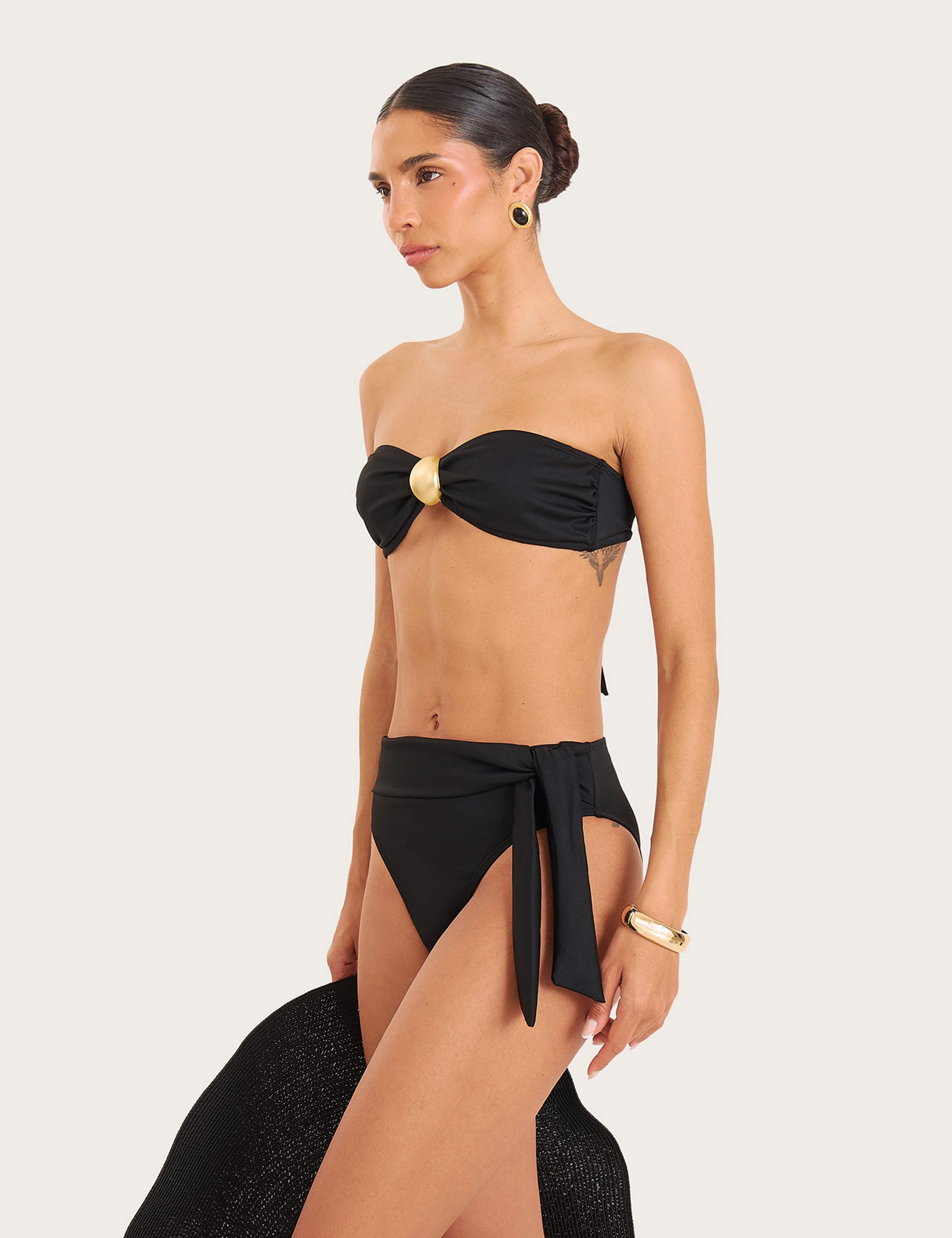 Tie Detail High Waisted Bikini Bottoms 5 of 13