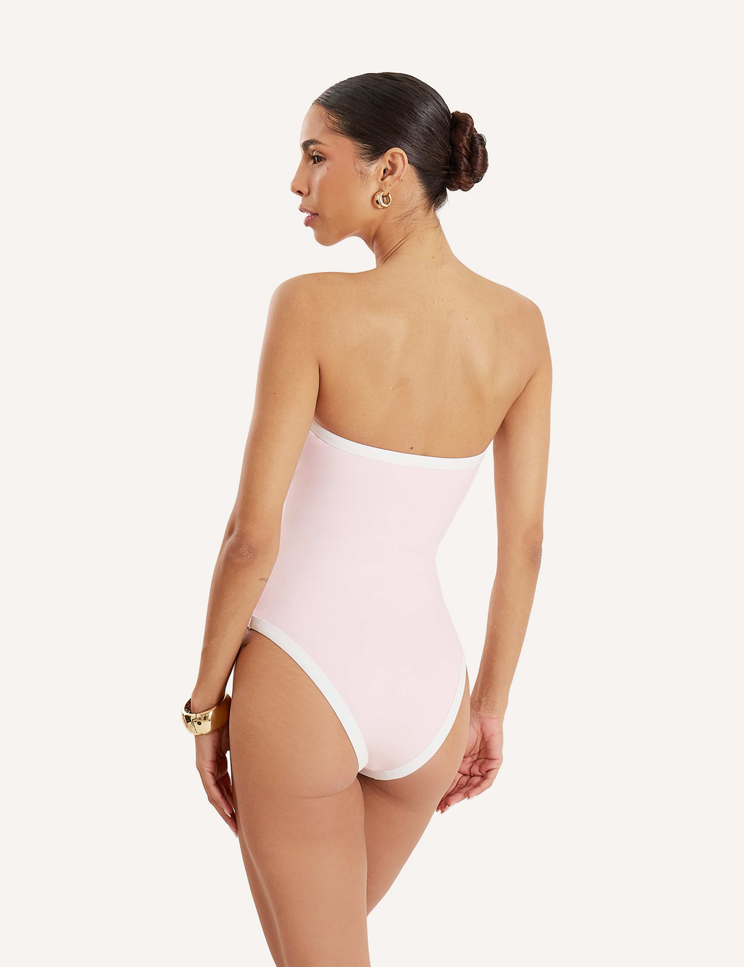 Contrast Trim Bandeau Swimsuit 4 of 10