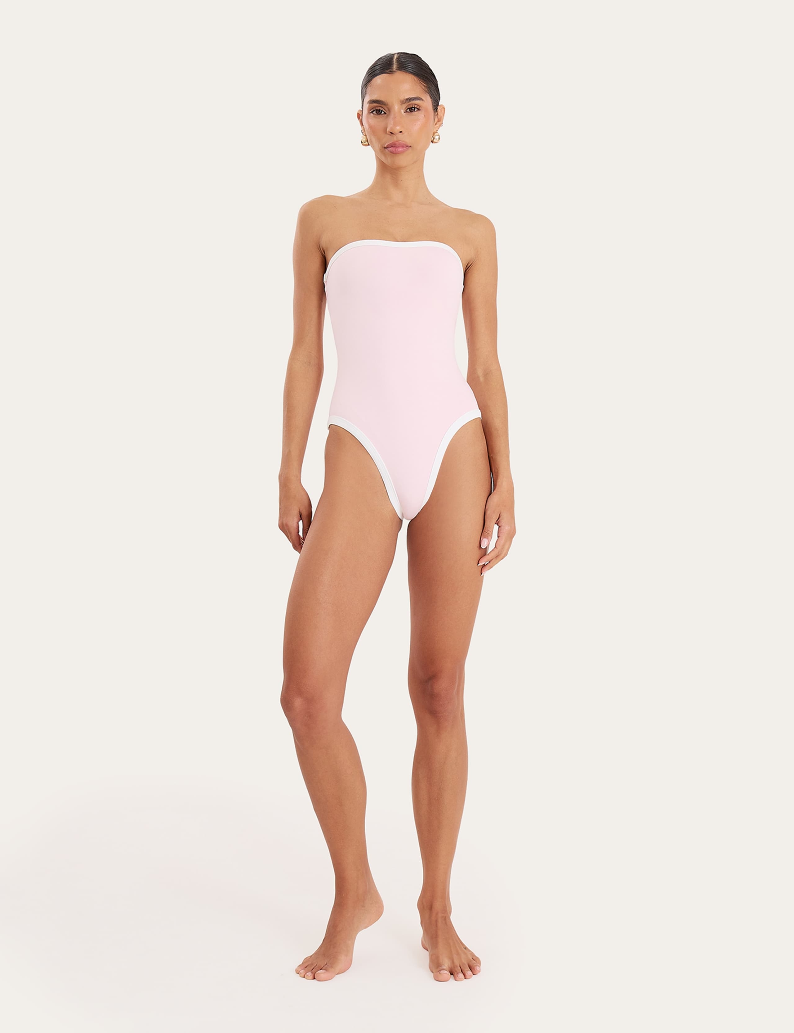Contrast Trim Bandeau Swimsuit 5 of 10