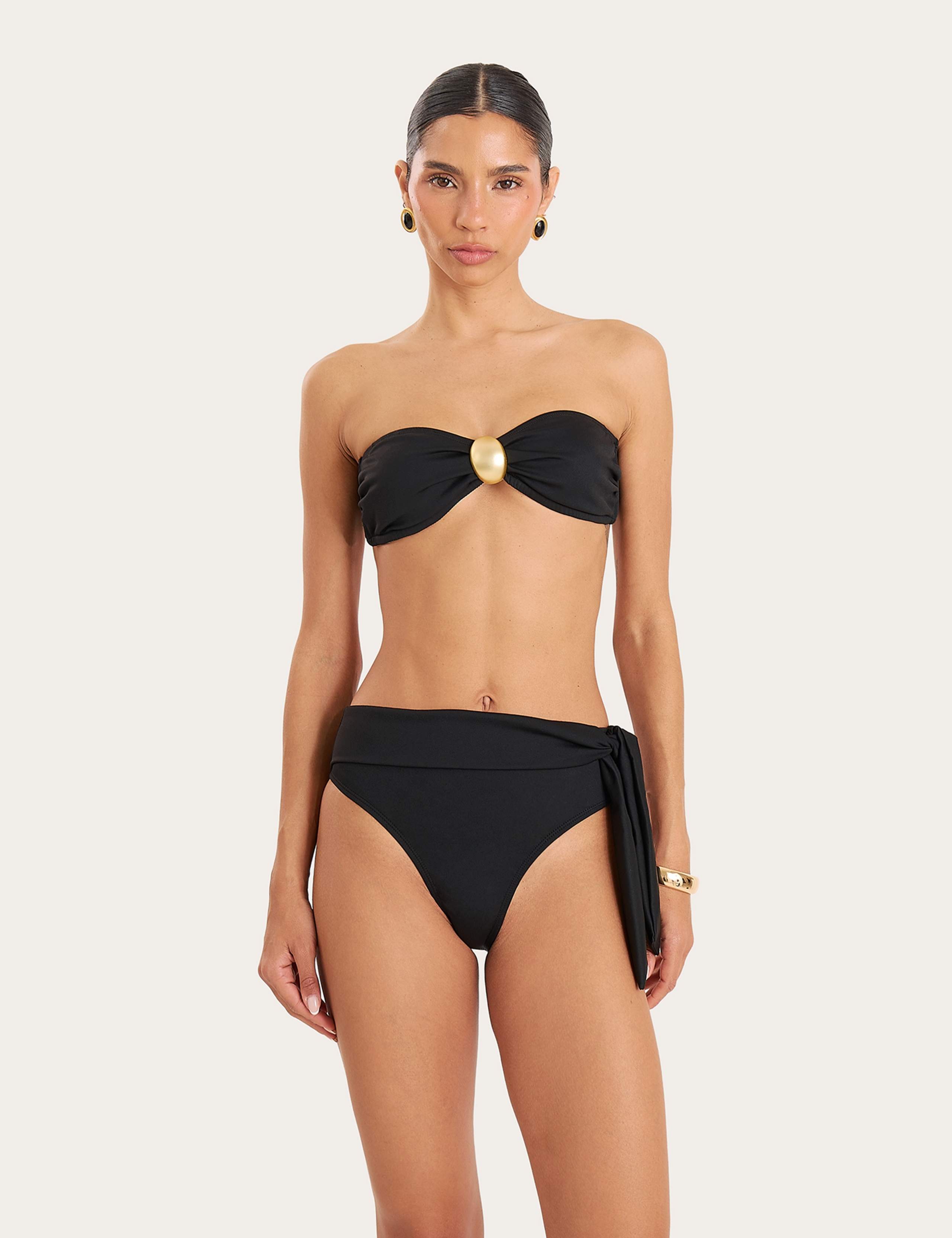 Tie Detail Bandeau Bikini Top 3 of 13