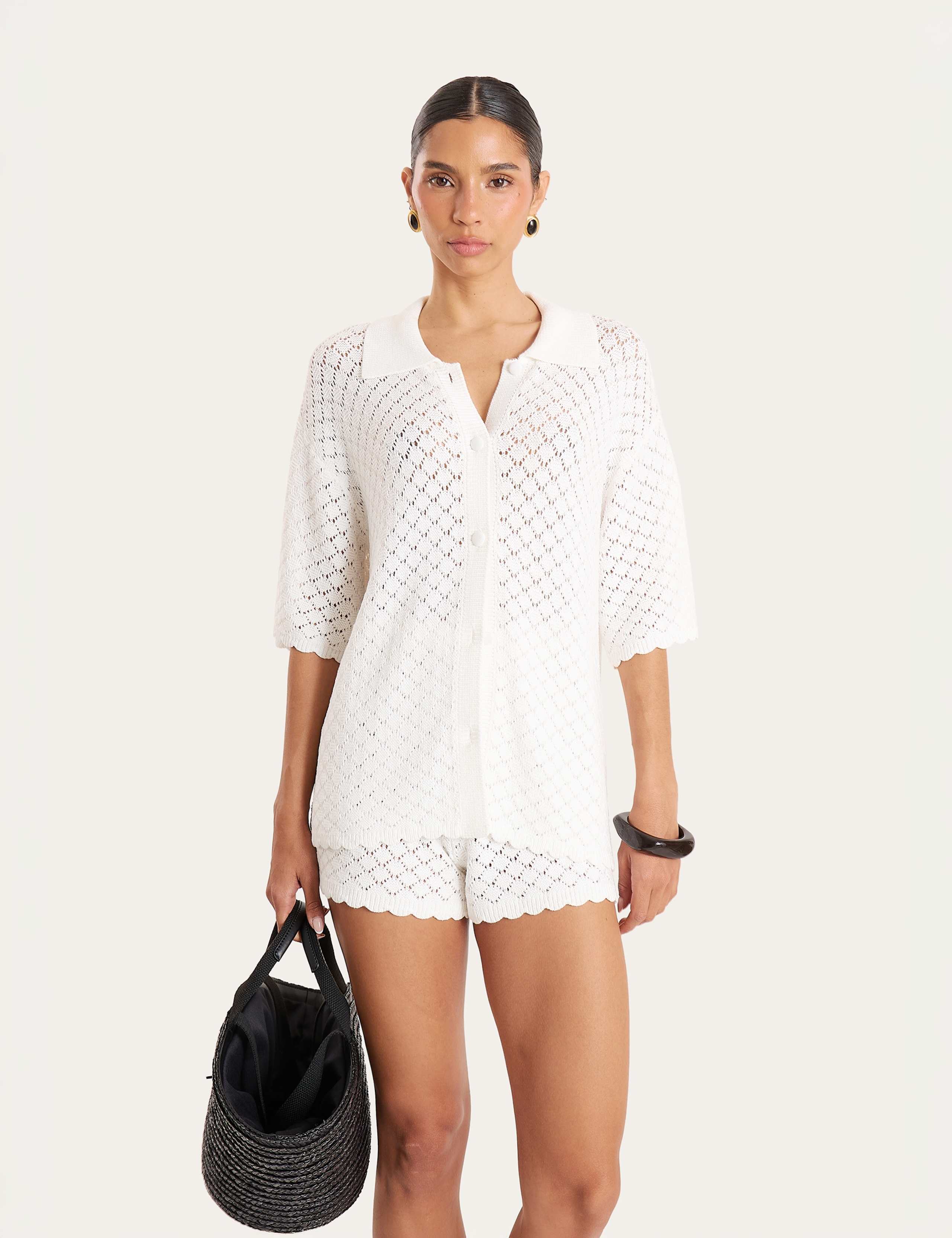 Pointelle High Waisted Shorts 2 of 13