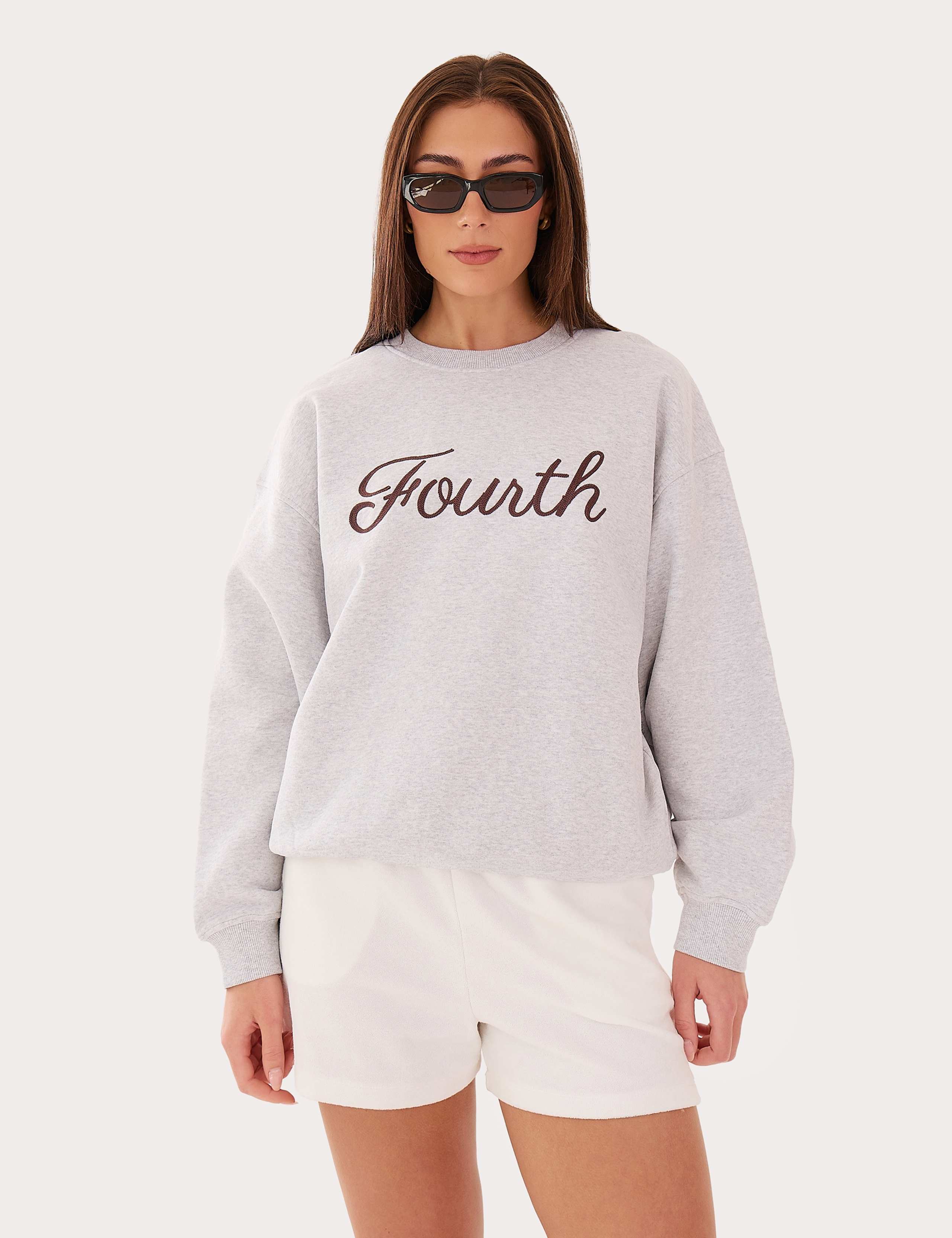 Pure Cotton Embroidered Relaxed Sweatshirt 2 of 5