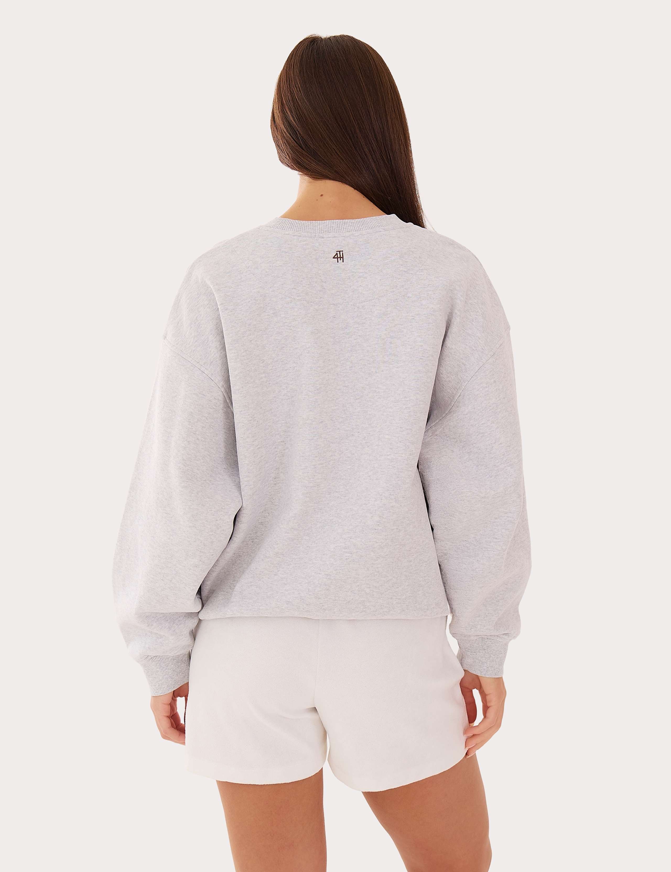 Pure Cotton Embroidered Relaxed Sweatshirt 3 of 5
