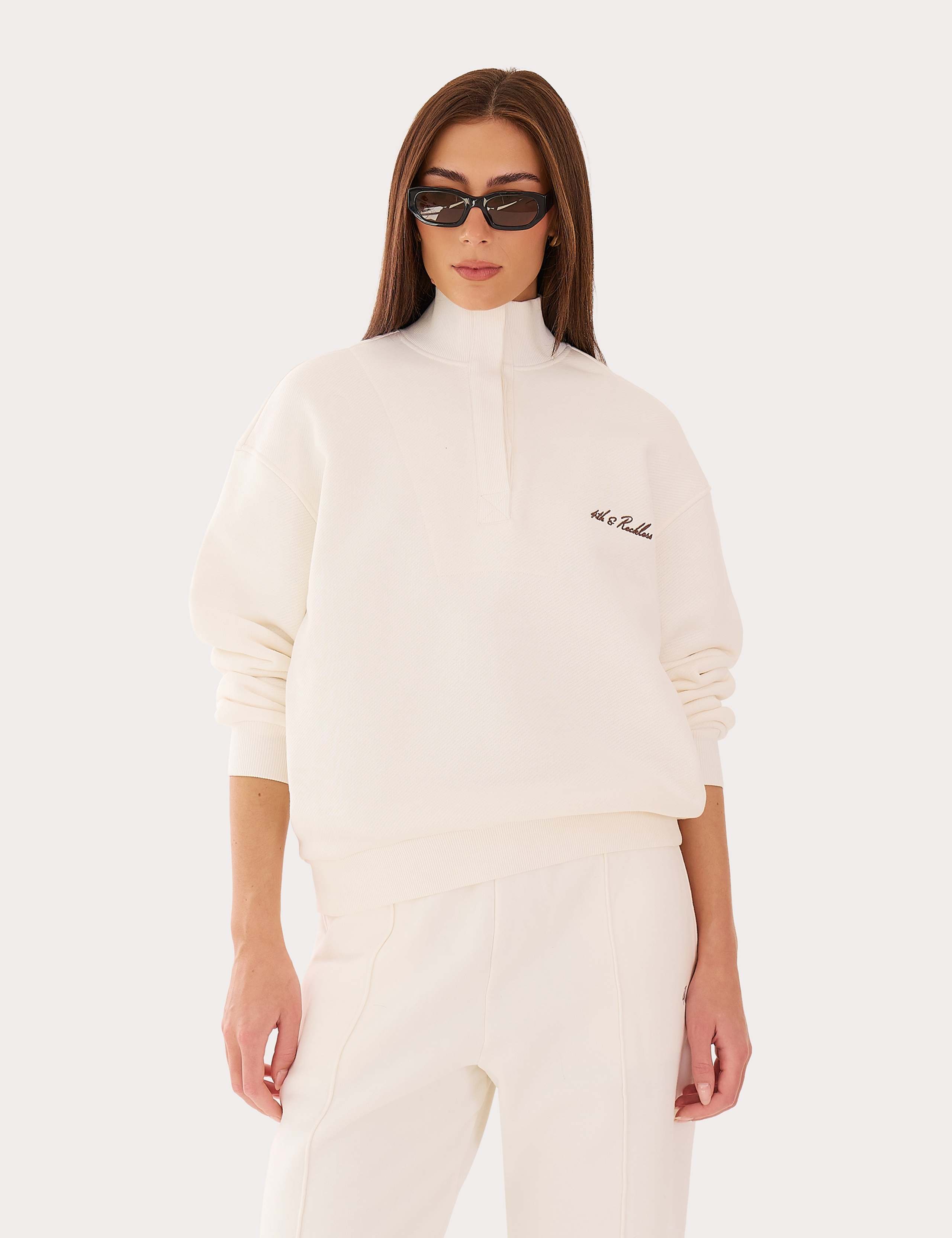 Pure Cotton Half Zip Relaxed Sweatshirt 2 of 6