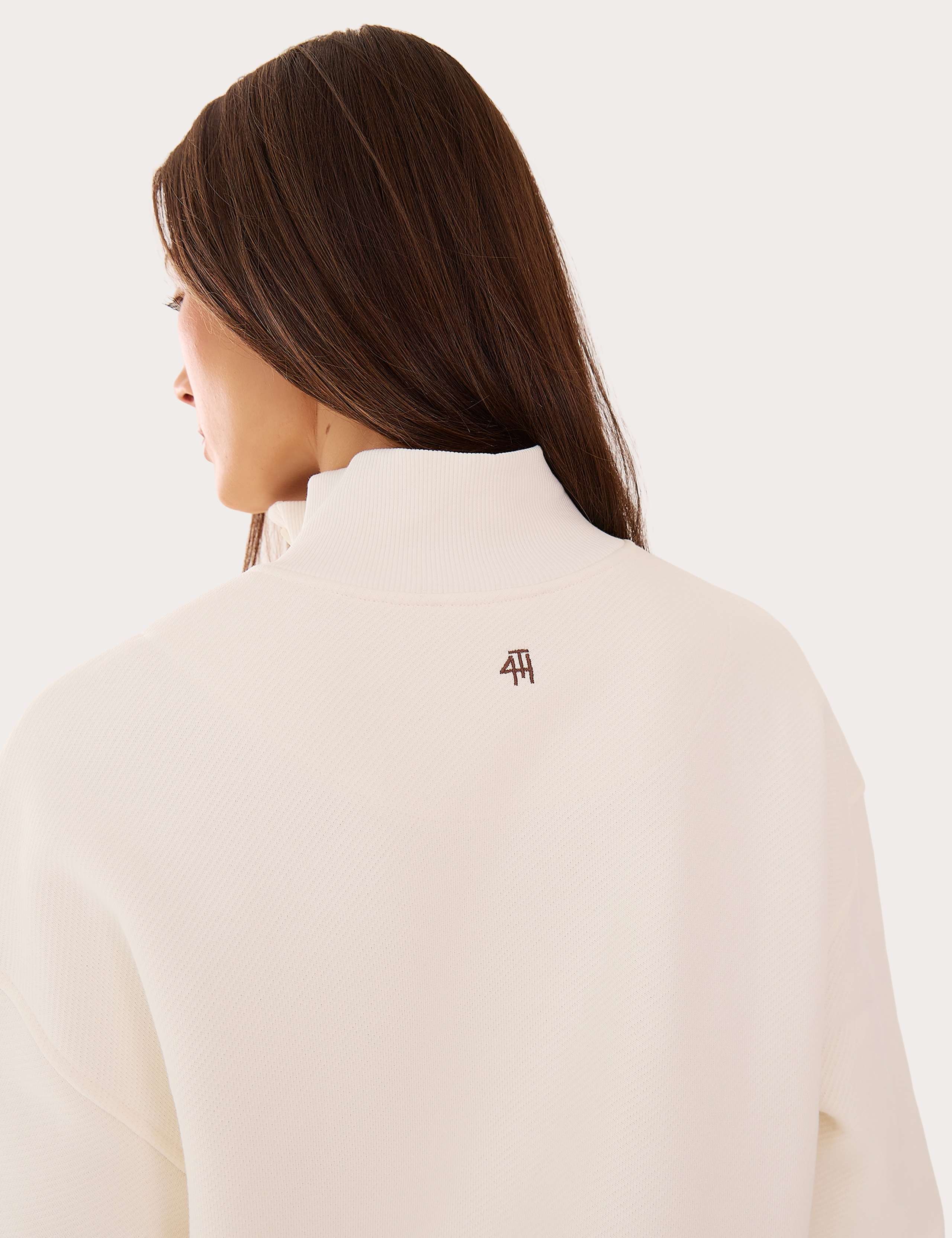 Pure Cotton Half Zip Relaxed Sweatshirt 6 of 6