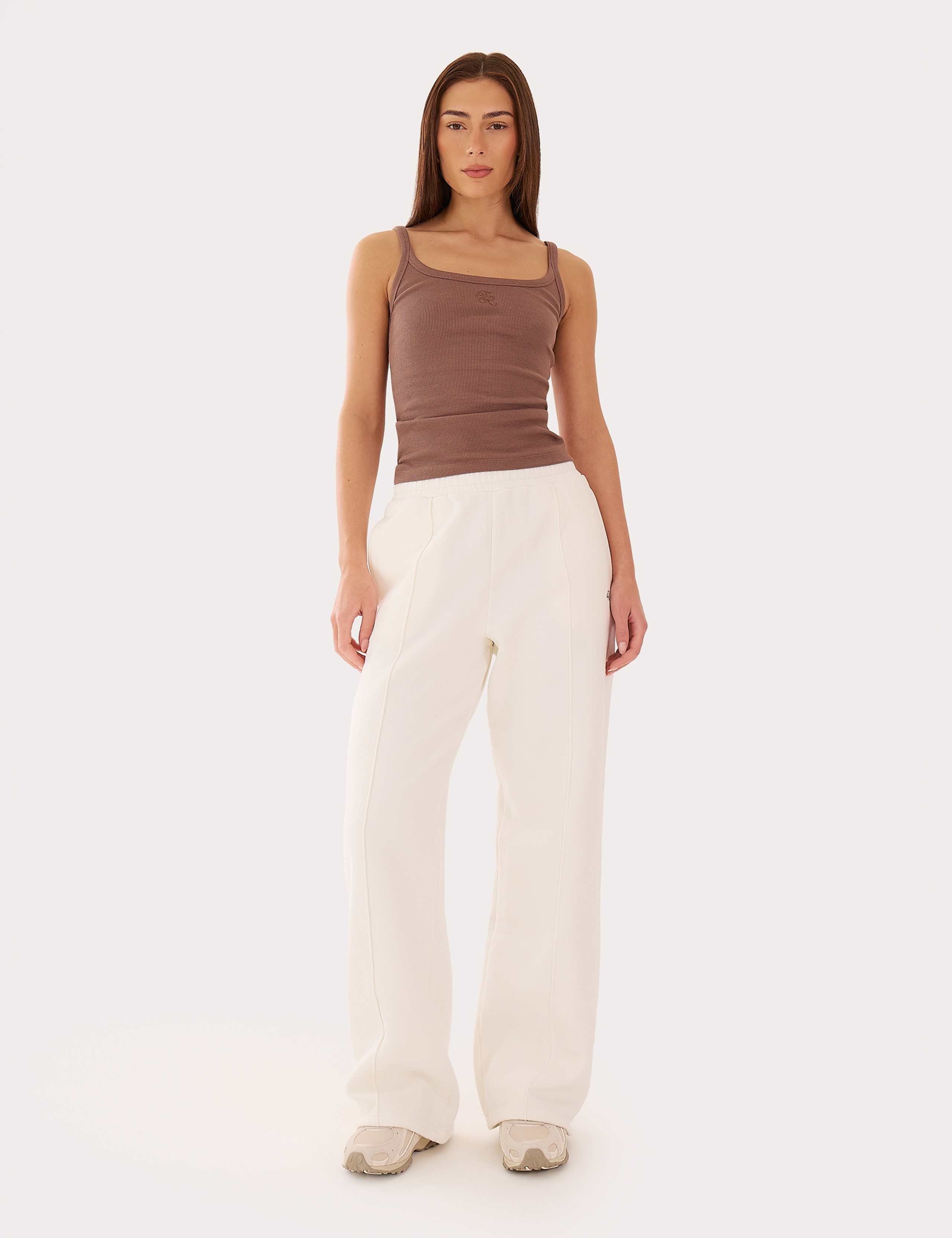Pure Cotton High Waisted Wide Leg Joggers 1 of 4