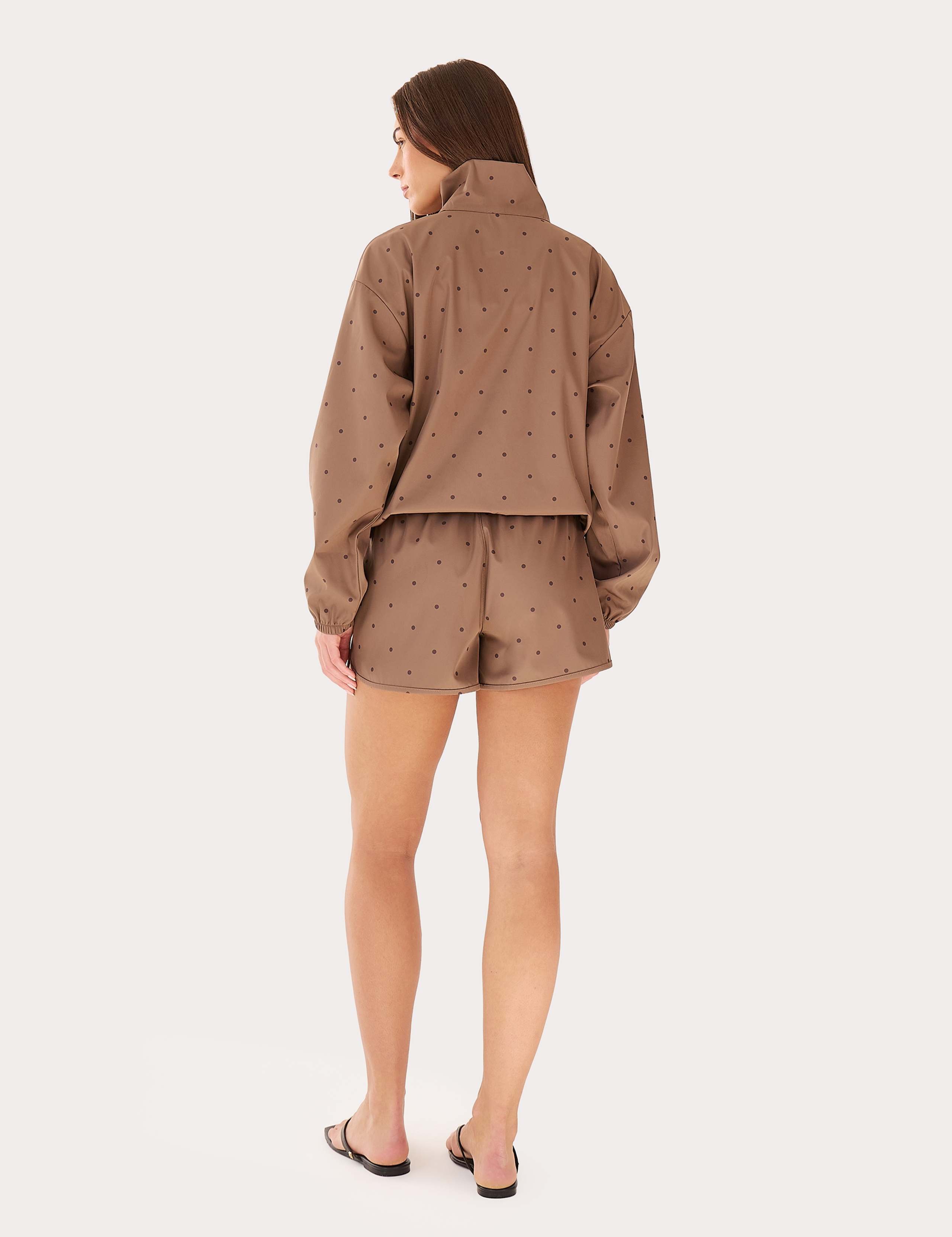 Polka Dot Funnel Neck Jacket 4 of 6