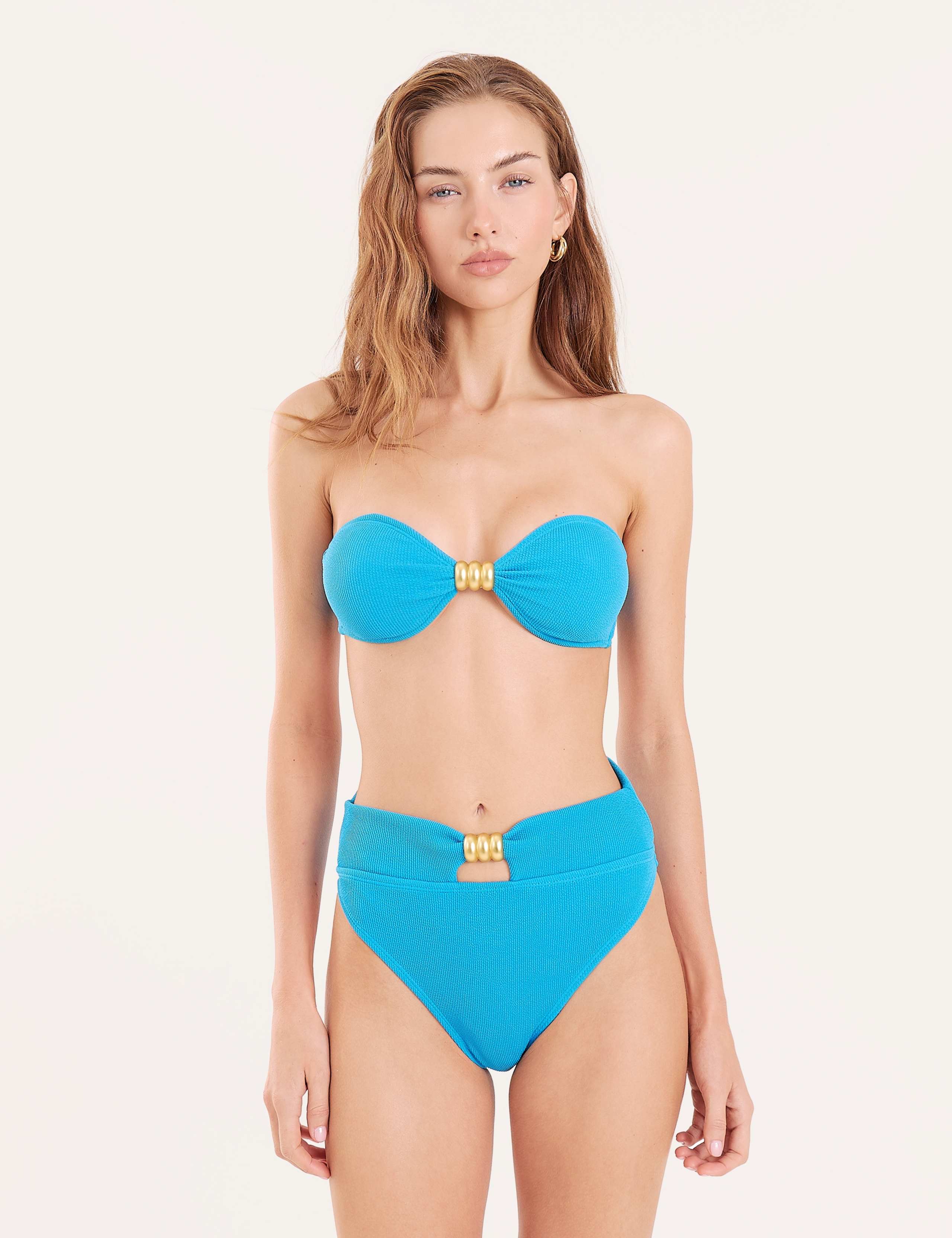 Crinkle Bandeau Bikini Top 3 of 7