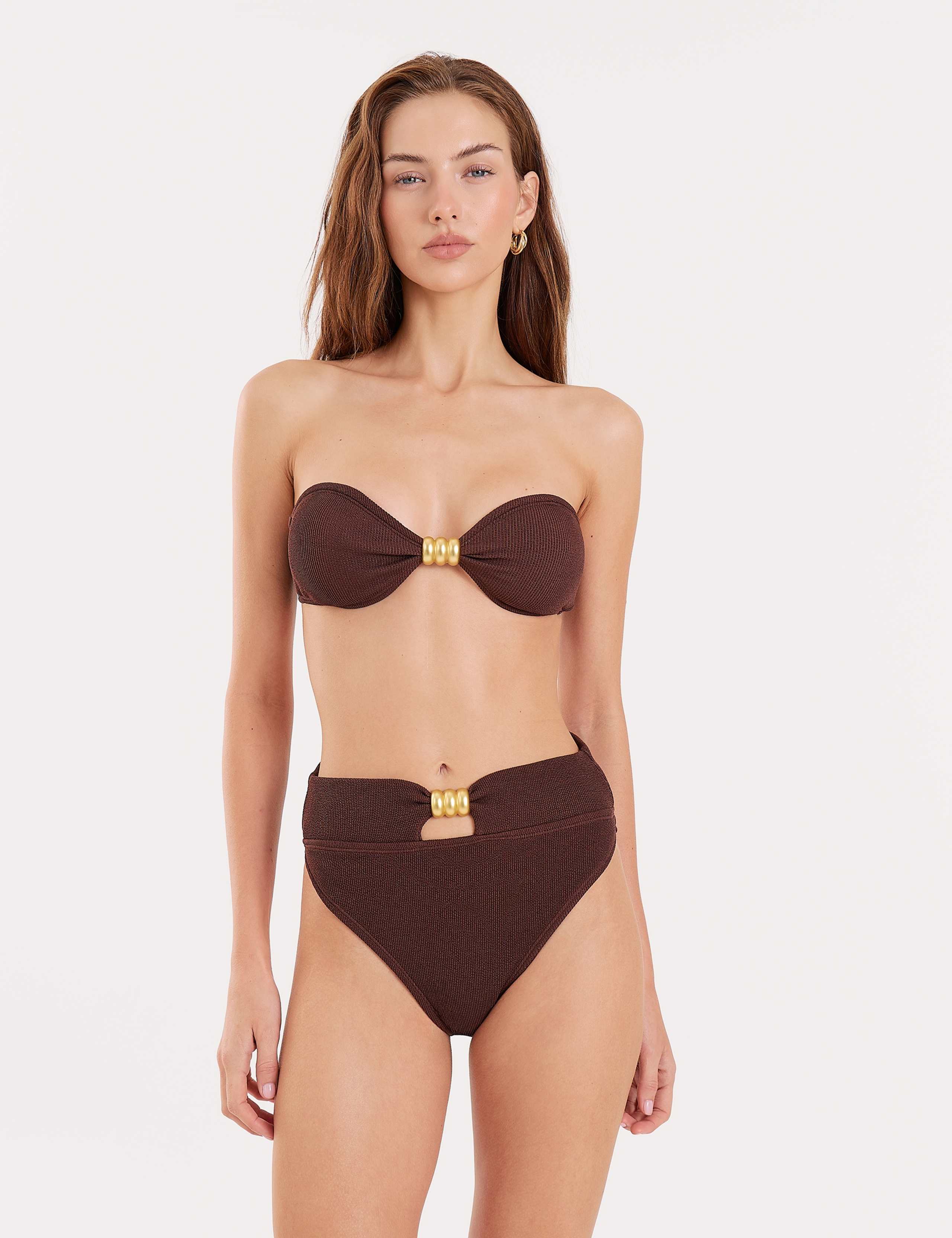 Crinkle Bandeau Bikini Top 2 of 5