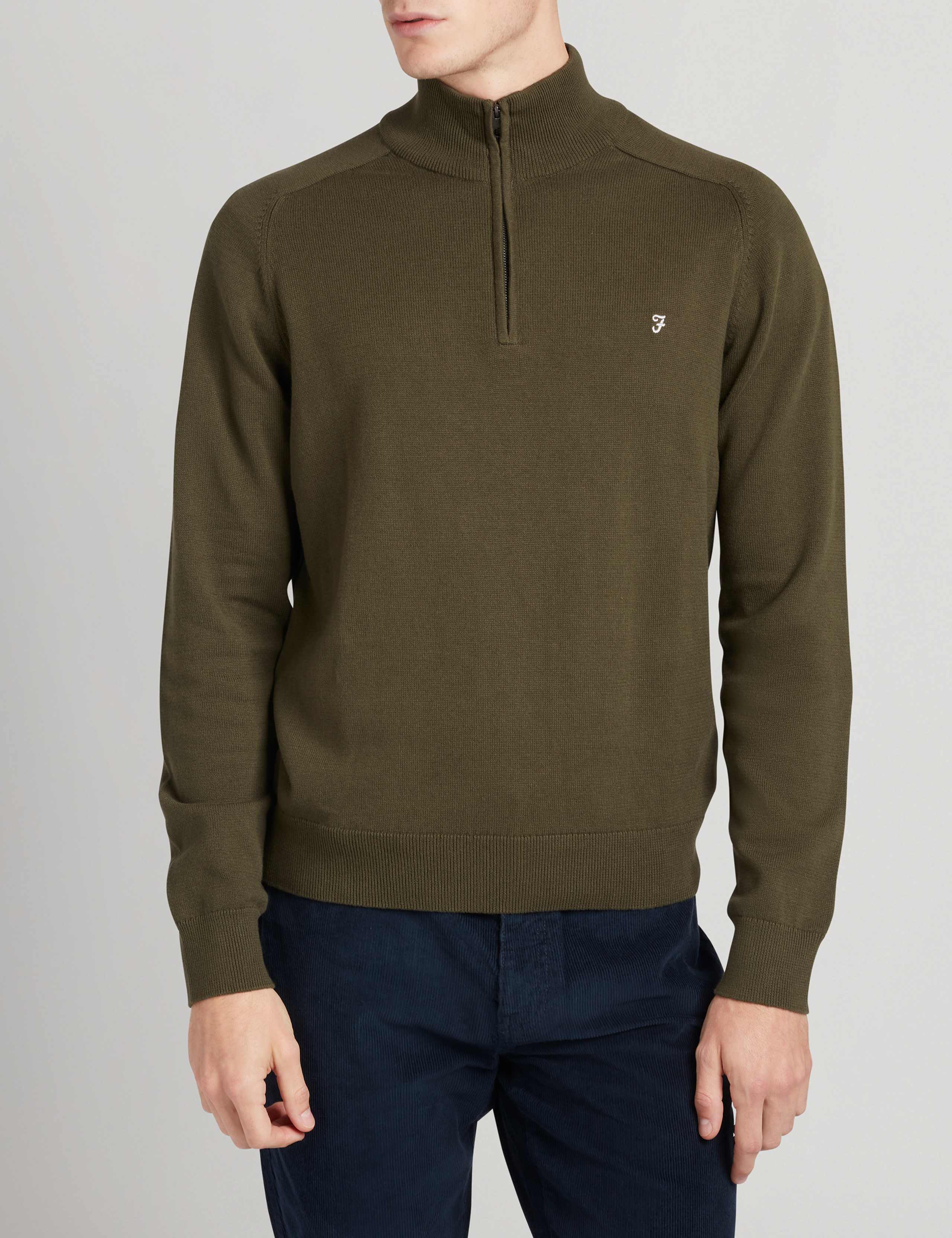 Cotton Funnel Neck Half Zip Jumper 1 of 1