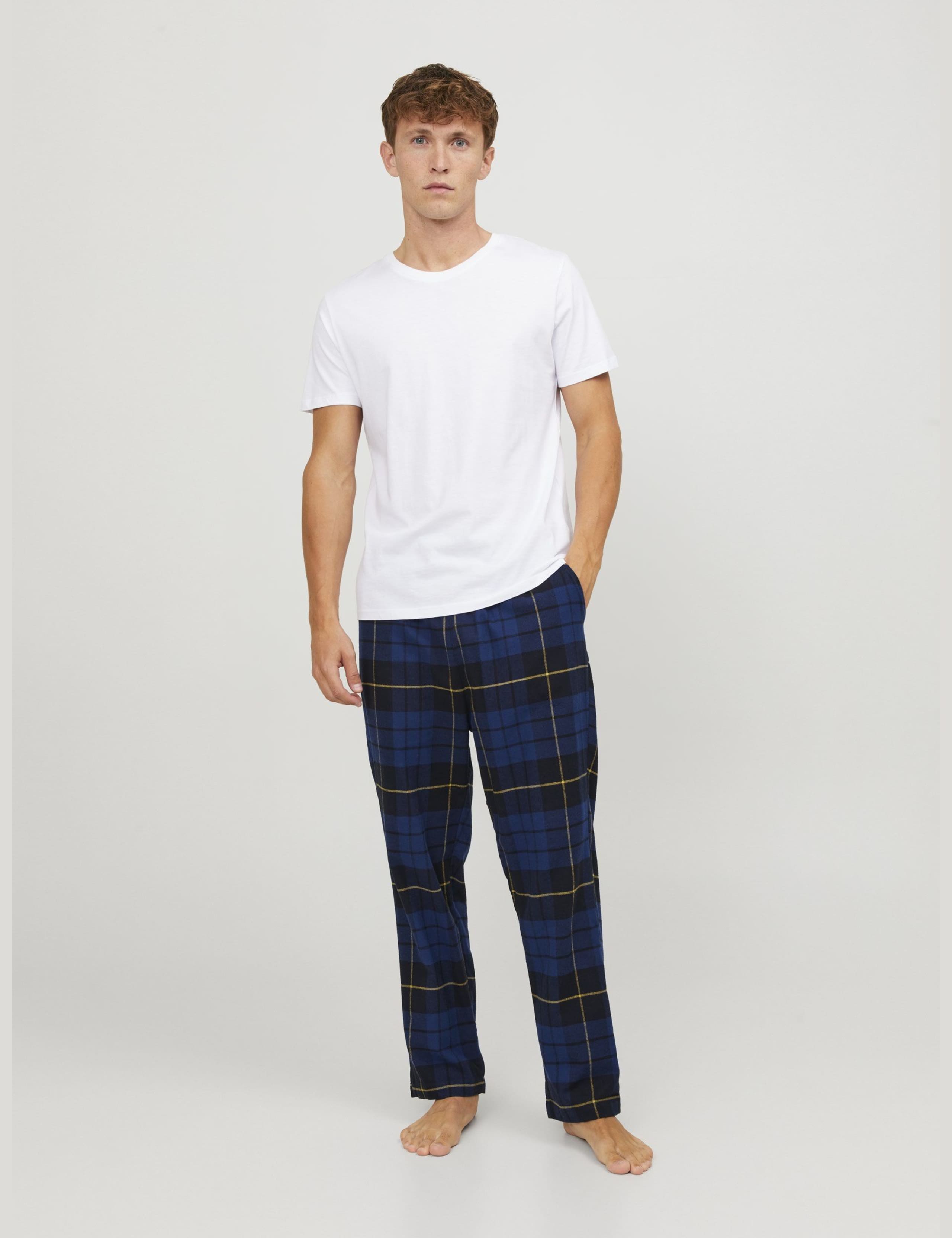 Pure Cotton Checked Pyjama Bottoms 3 of 7