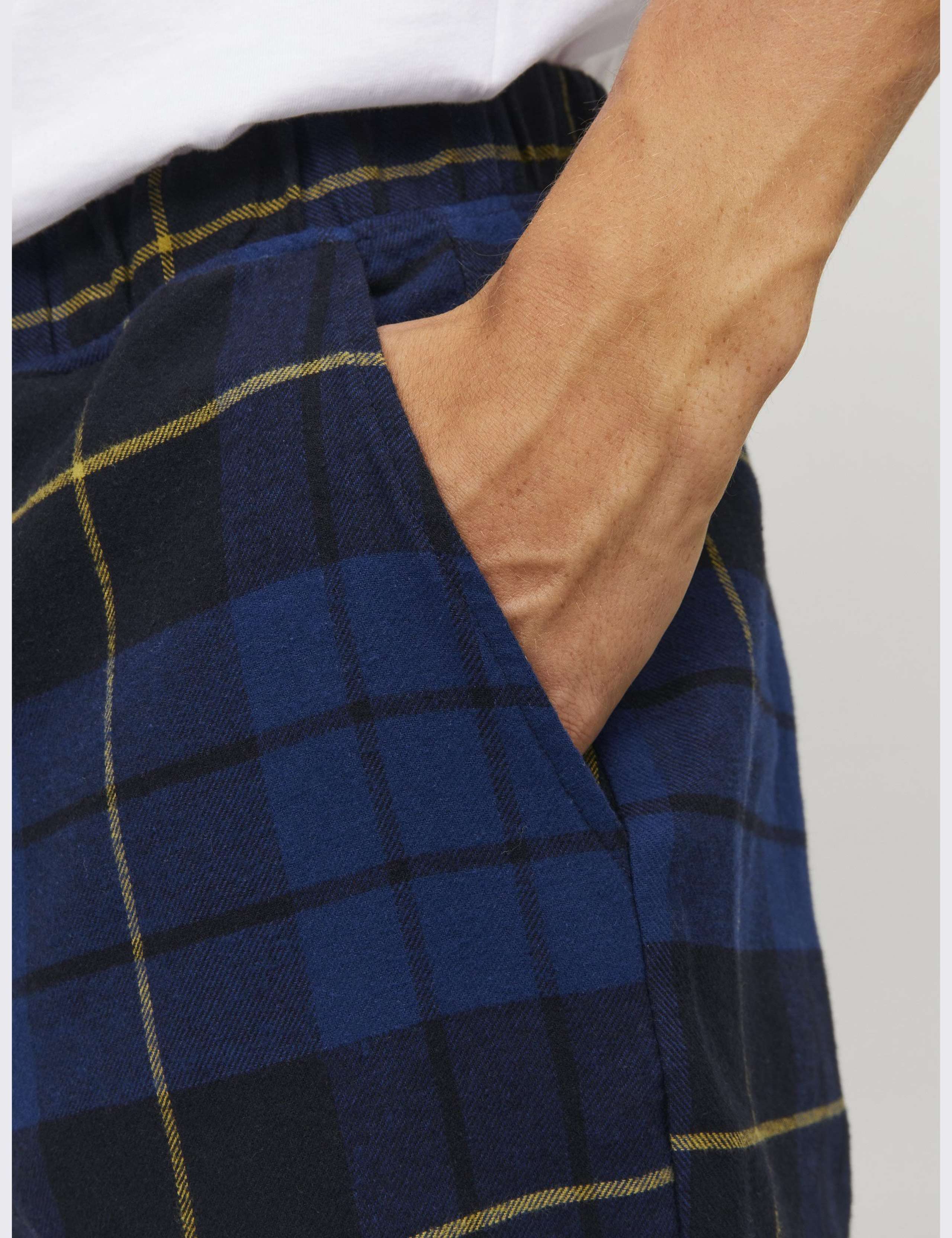 Pure Cotton Checked Pyjama Bottoms 4 of 7