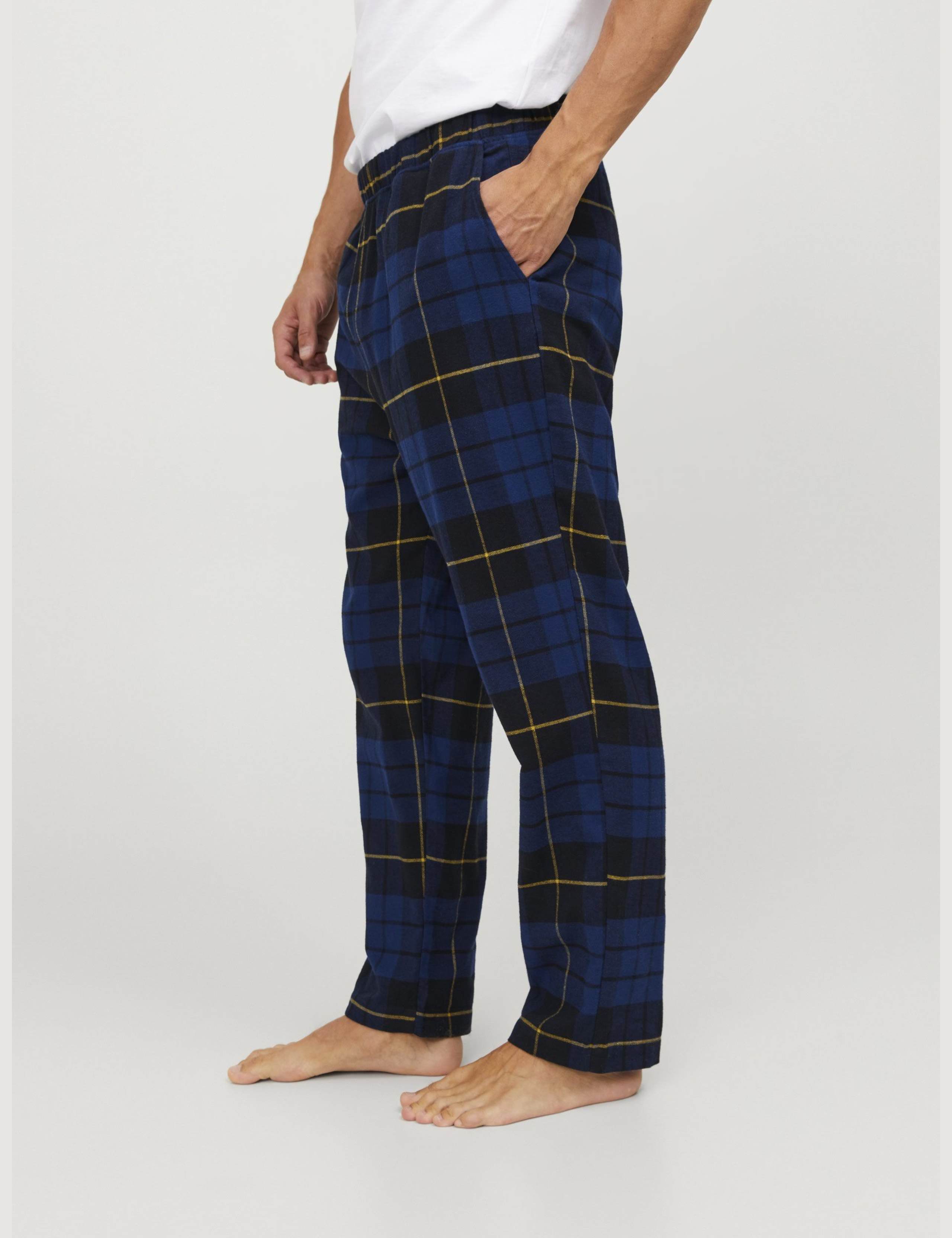 Pure Cotton Checked Pyjama Bottoms 5 of 7