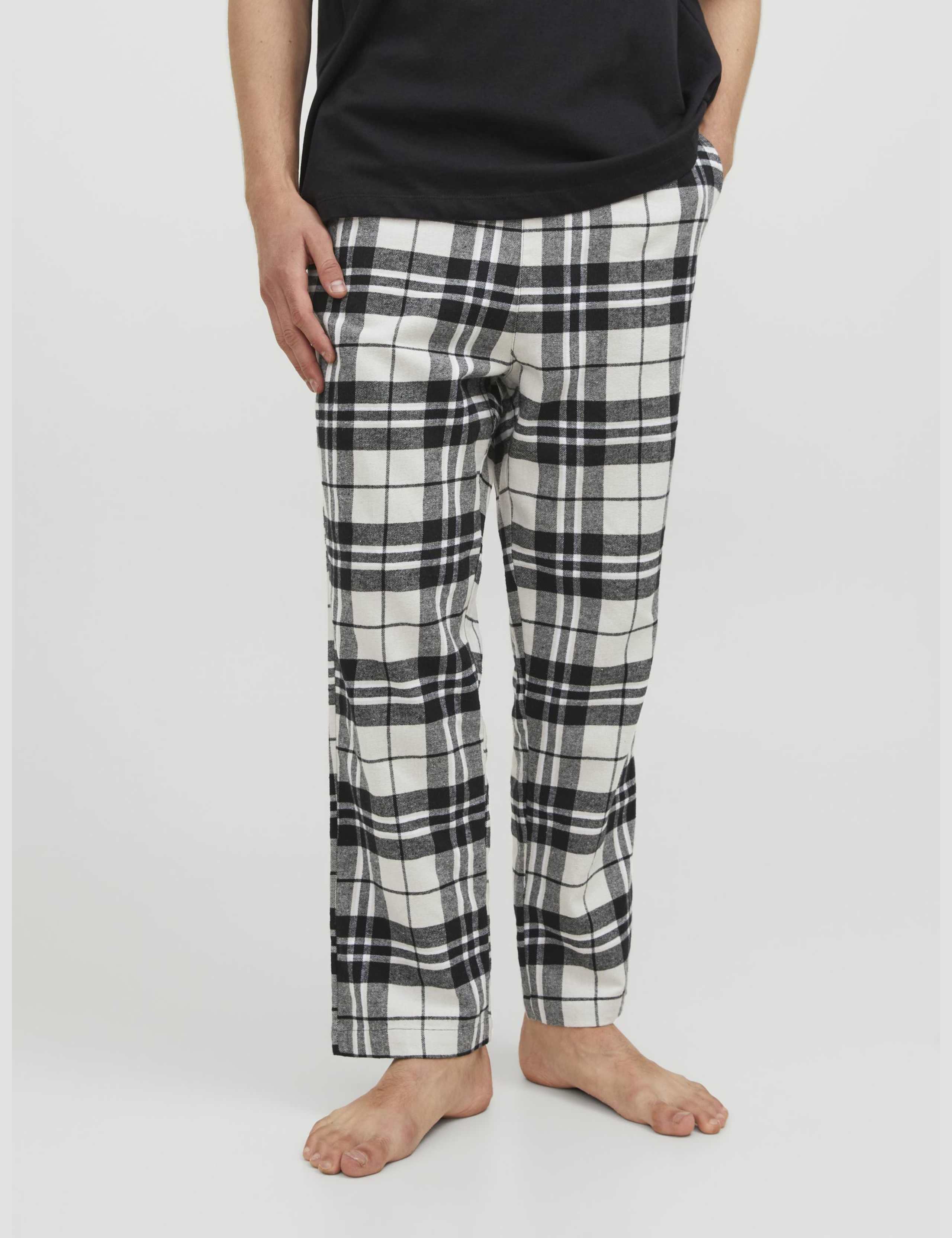 Pure Cotton Checked Pyjama Bottoms 1 of 6