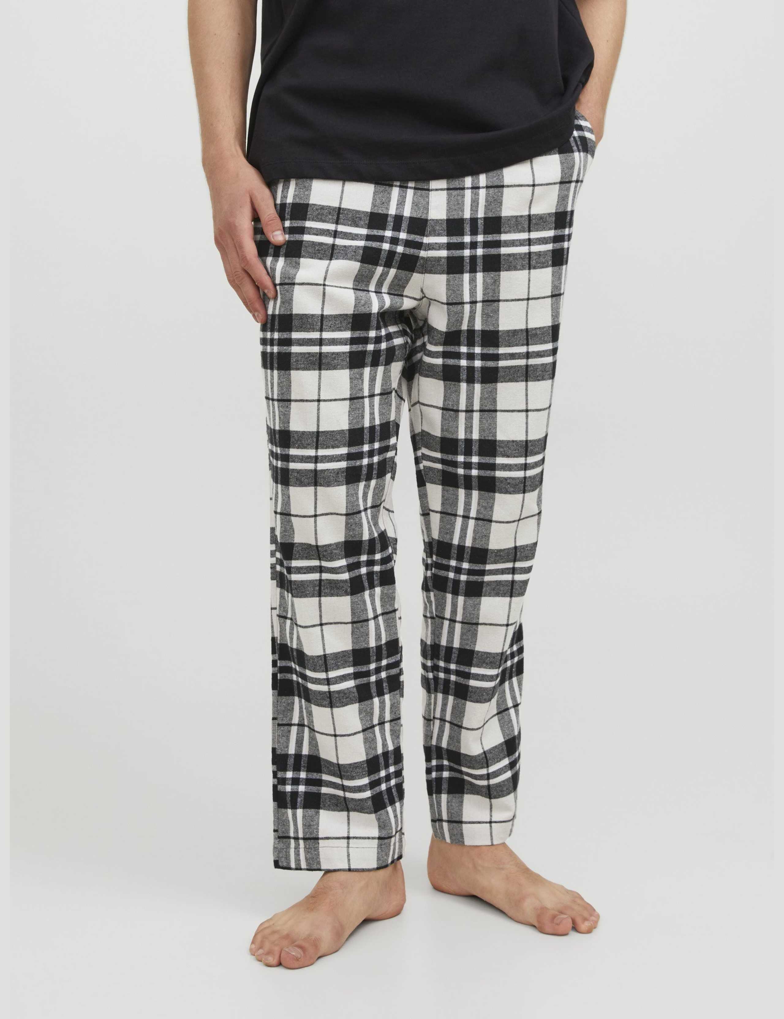 Pure Cotton Checked Pyjama Bottoms 1 of 7