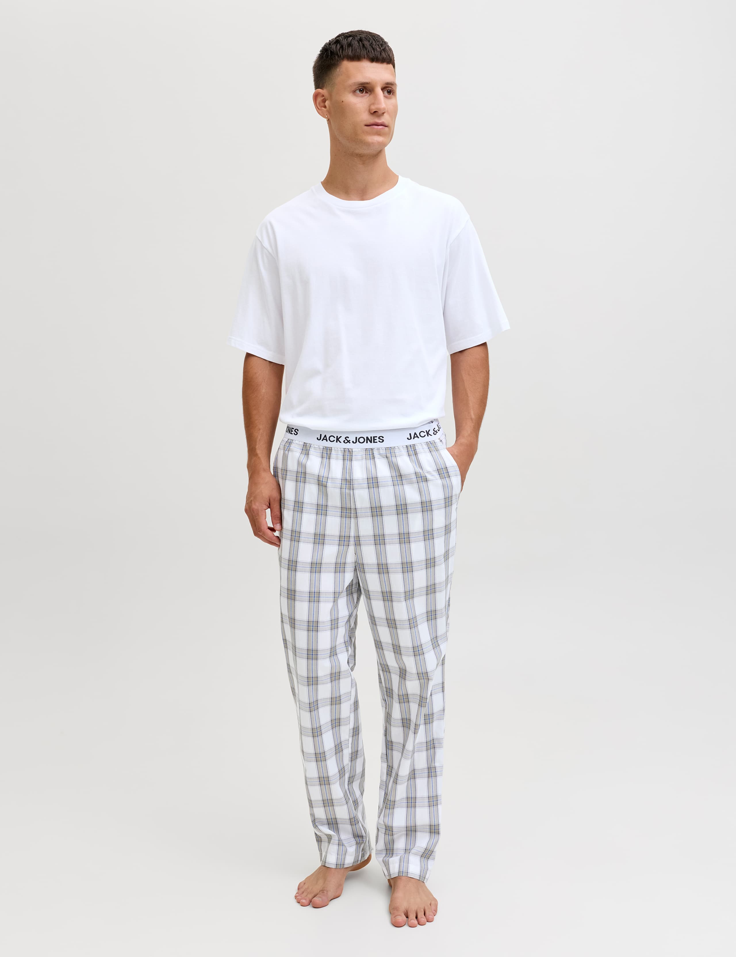 Pure Cotton Checked Pyjama Set 4 of 5