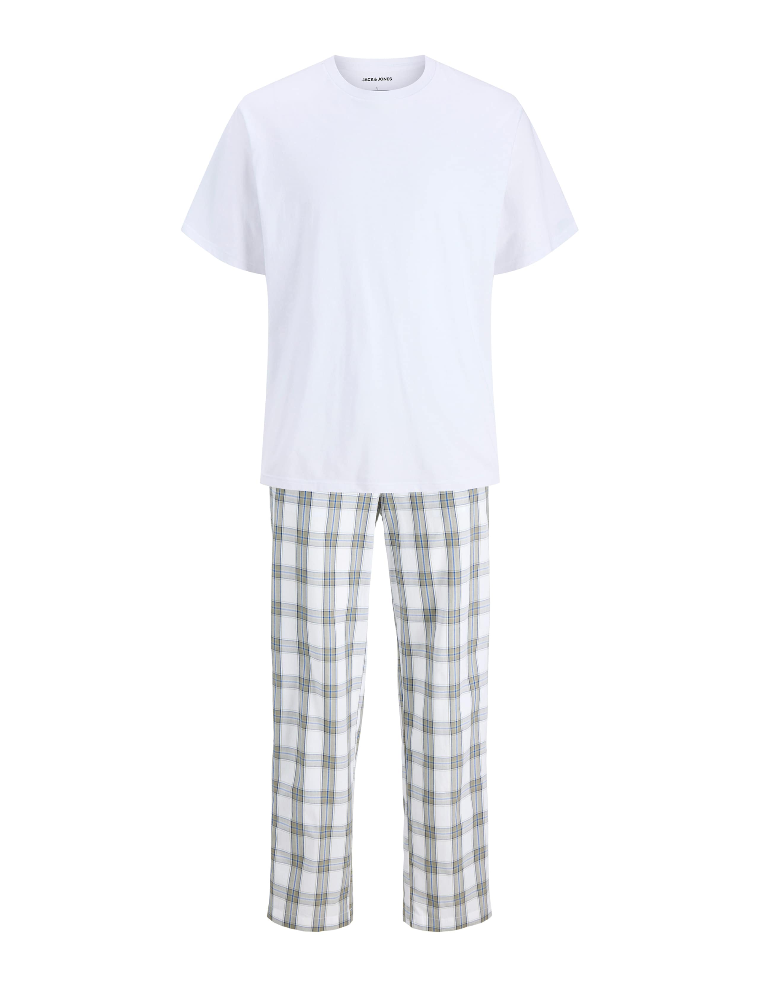 Pure Cotton Checked Pyjama Set 2 of 5